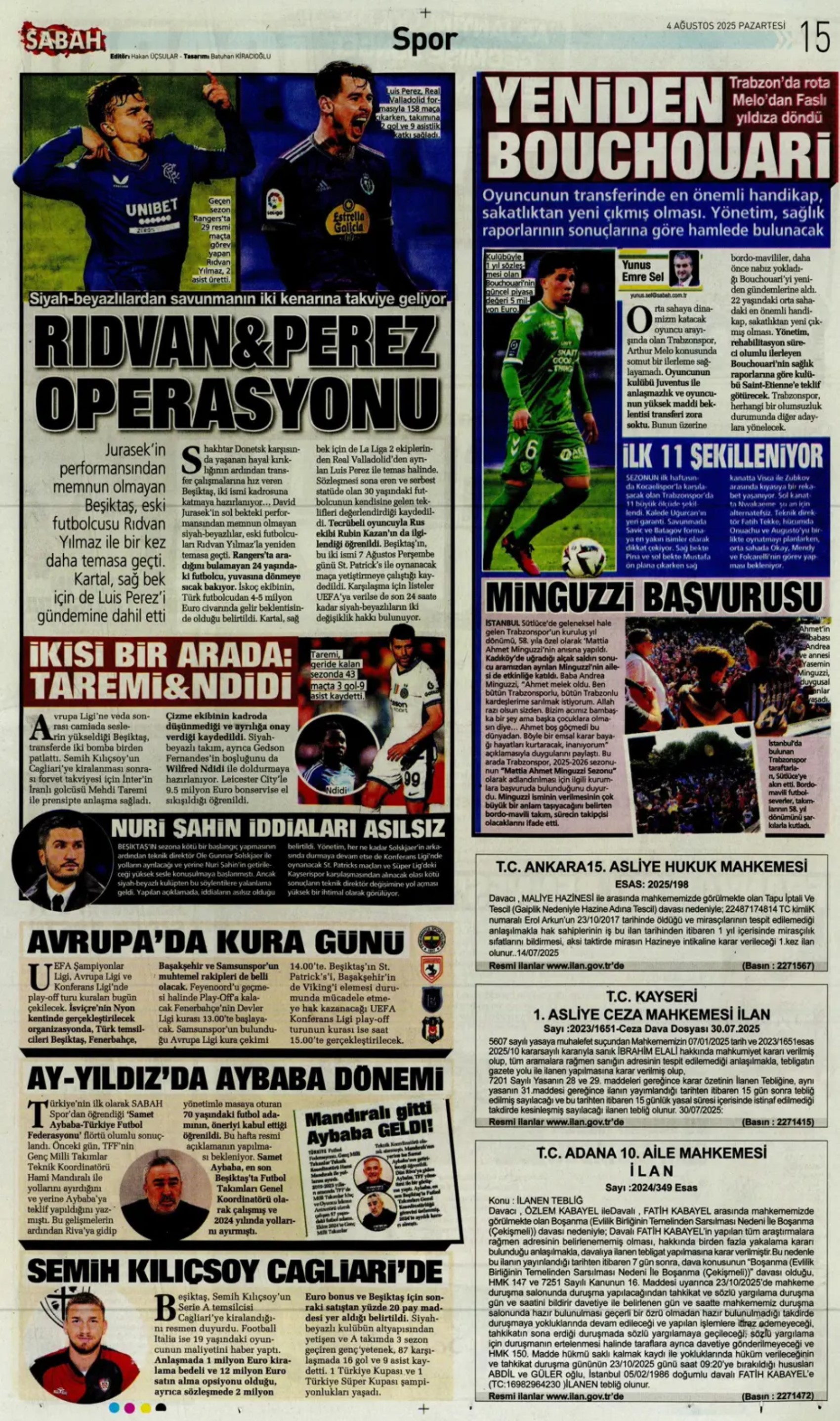 Sporda günün manşetleri... Fenerbahçe transferde durmuyor: Kerem'den sonra imzalar devam edecek! İşte listedeki o isimler