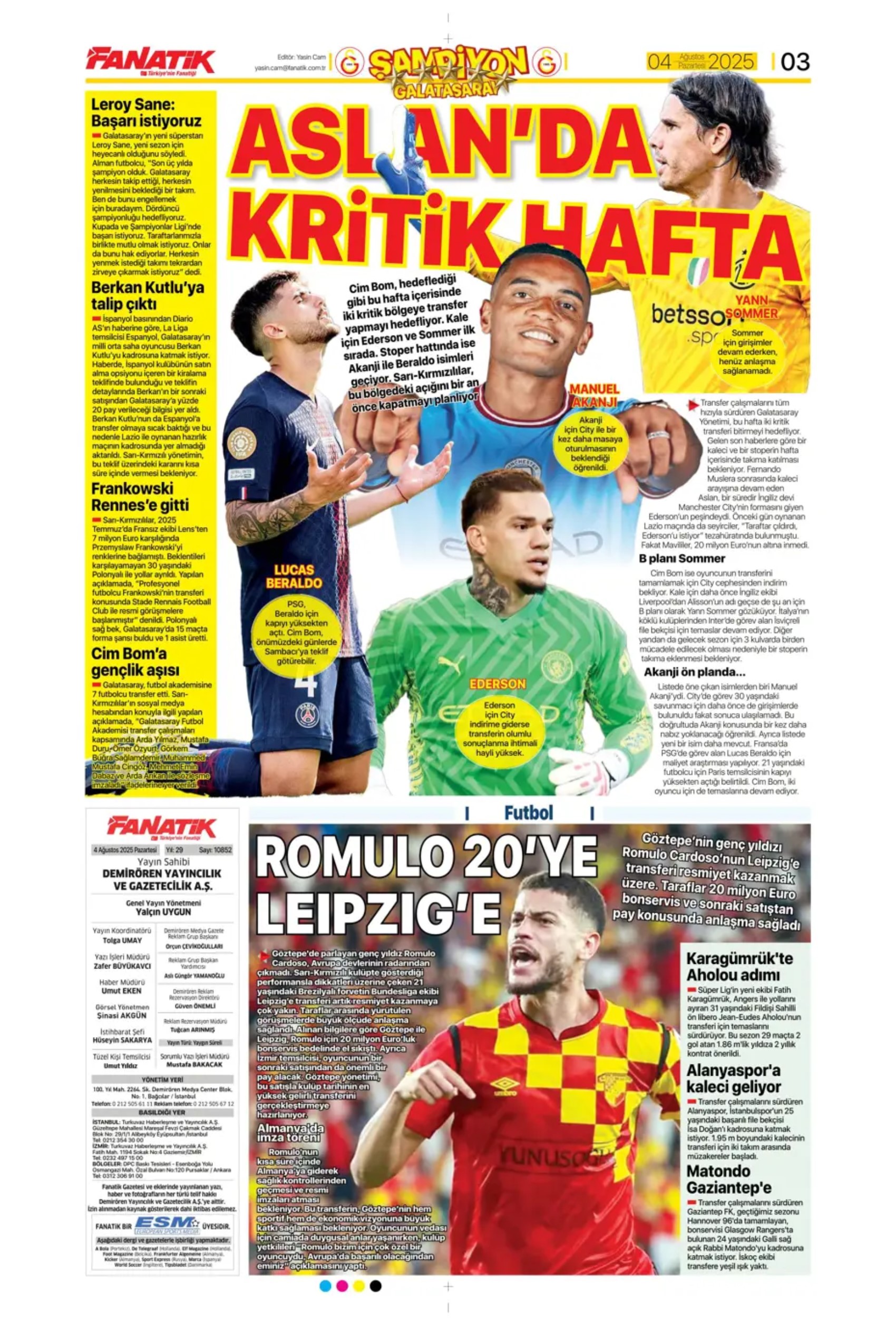 Sporda günün manşetleri... Fenerbahçe transferde durmuyor: Kerem'den sonra imzalar devam edecek! İşte listedeki o isimler