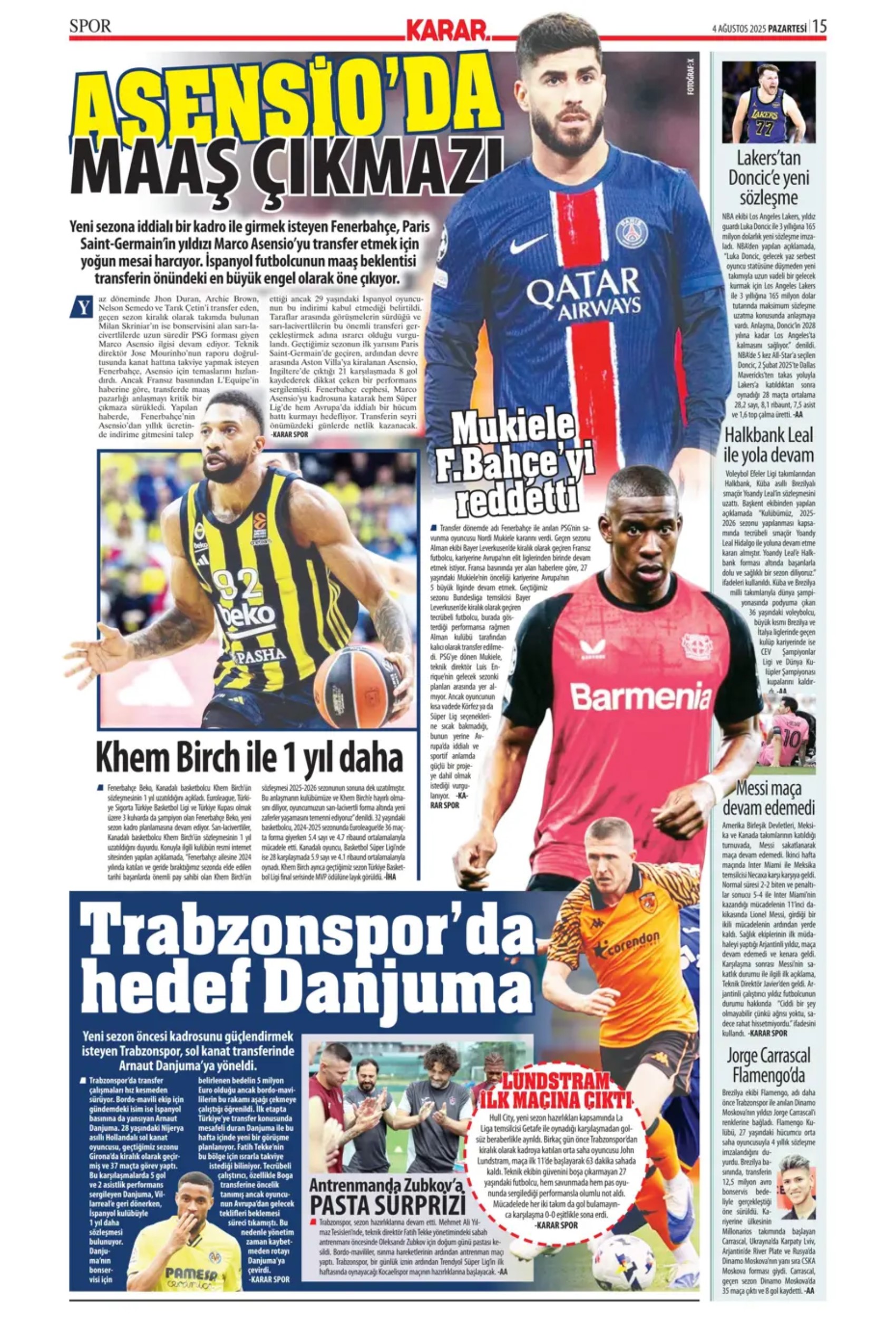 Sporda günün manşetleri... Fenerbahçe transferde durmuyor: Kerem'den sonra imzalar devam edecek! İşte listedeki o isimler