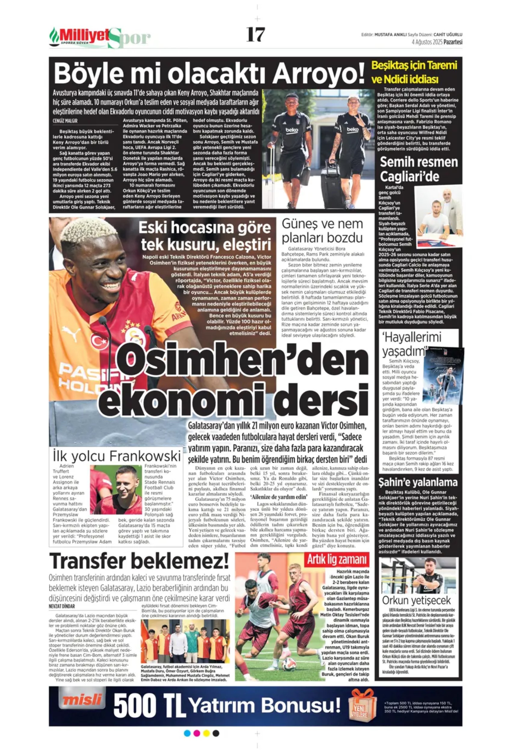 Sporda günün manşetleri... Fenerbahçe transferde durmuyor: Kerem'den sonra imzalar devam edecek! İşte listedeki o isimler