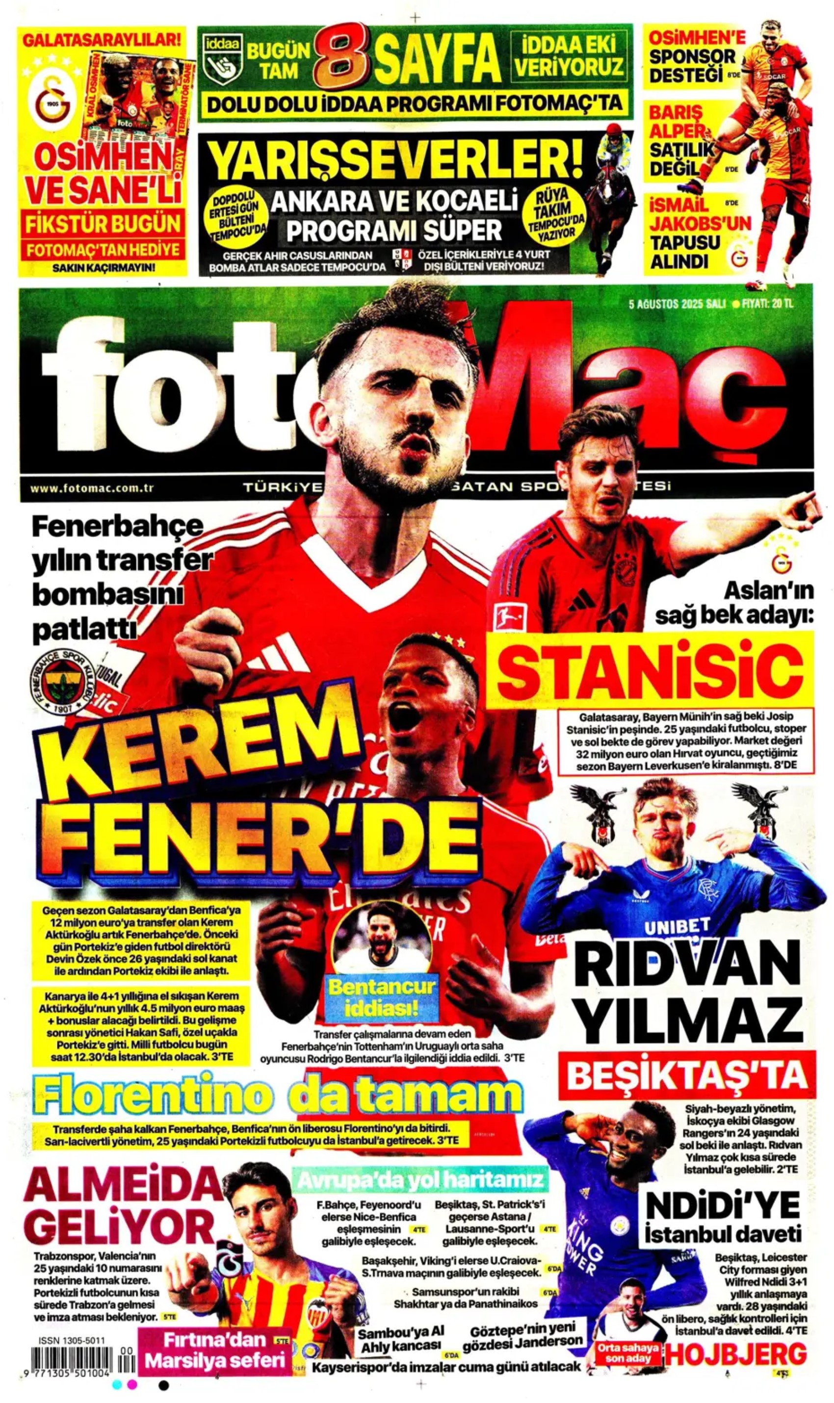 Sporda günün manşetleri: Kerem transferinde kıran kırana pazarlık sürüyor