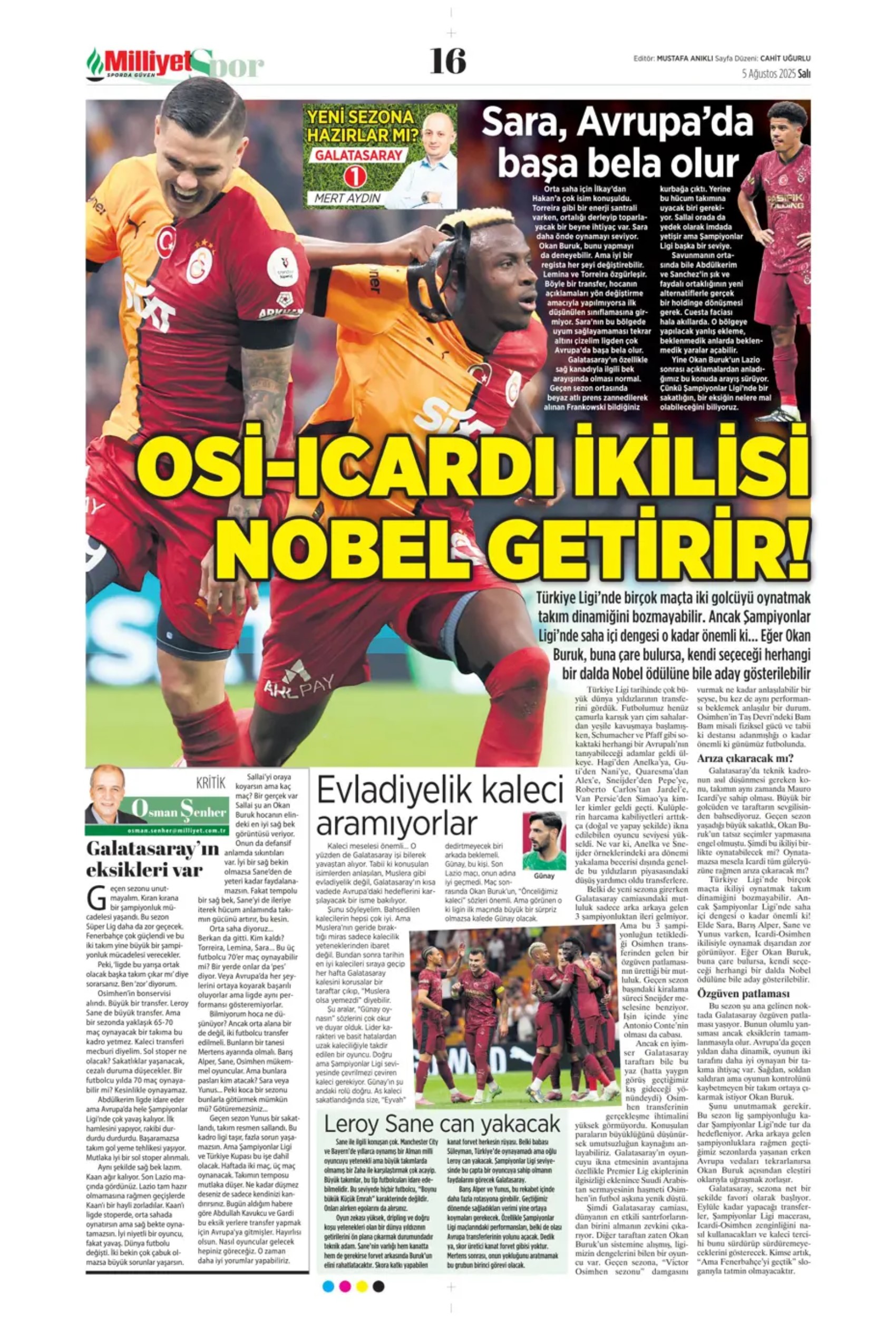 Sporda günün manşetleri: Kerem transferinde kıran kırana pazarlık sürüyor