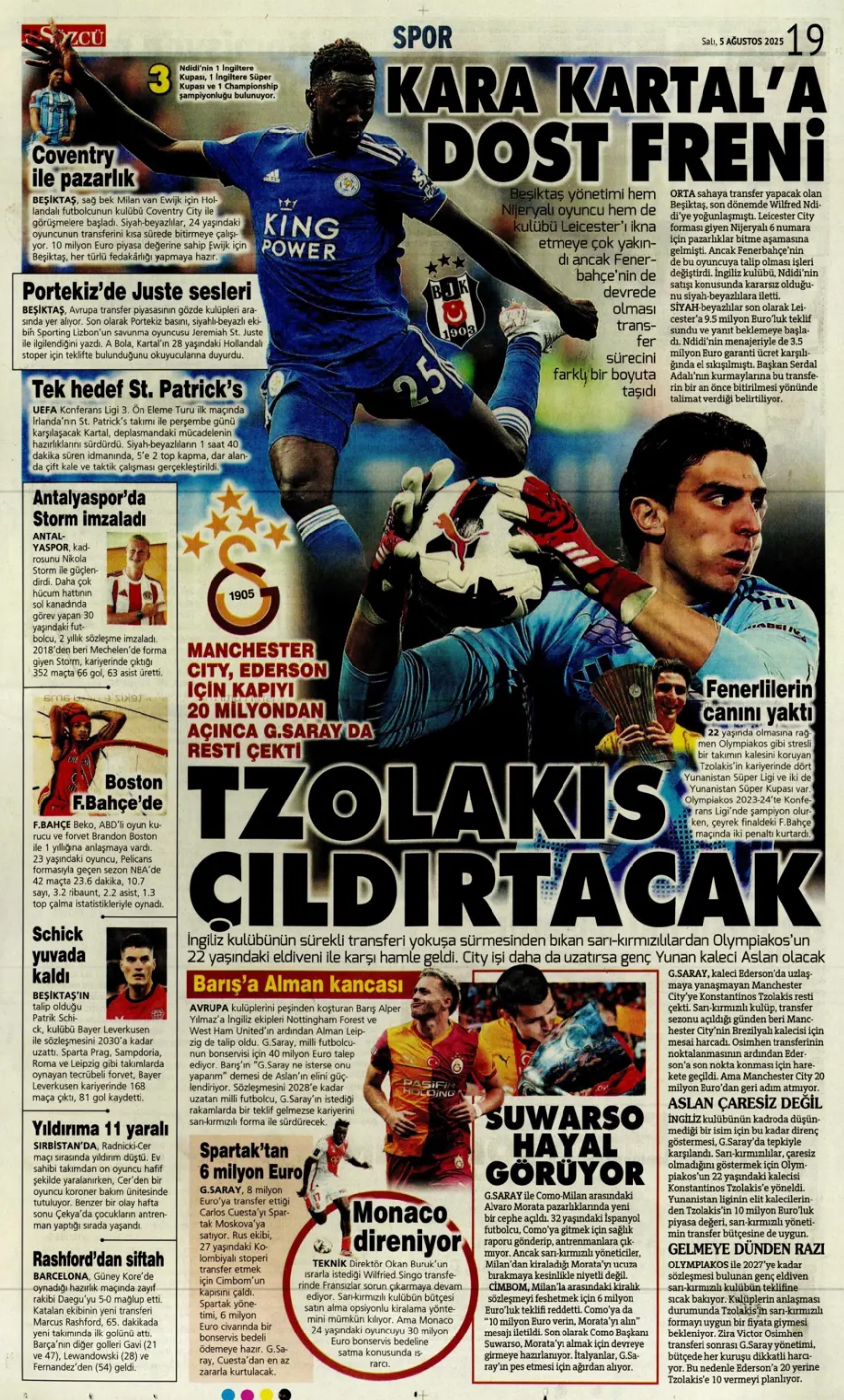 Sporda günün manşetleri: Kerem transferinde kıran kırana pazarlık sürüyor
