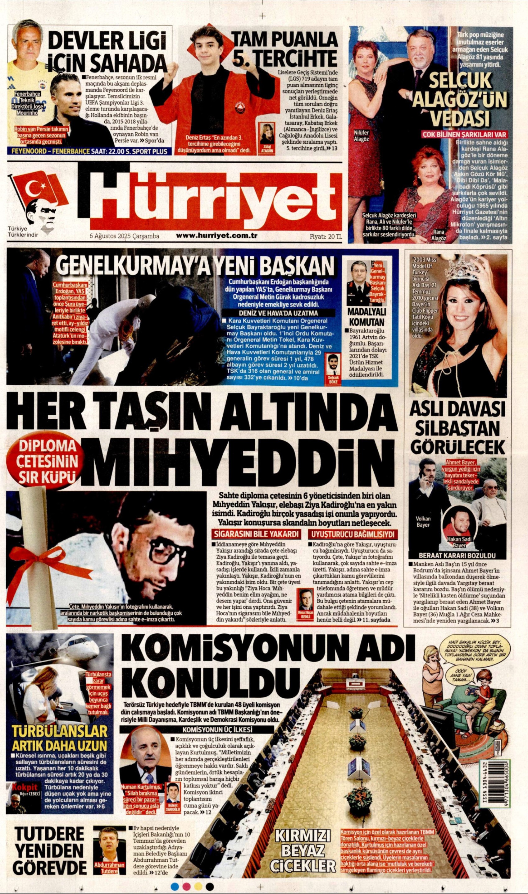 6 Ağustos 2025 gazete manşetleri: Gazeteler, açılım komisyonunun ilk toplantısını ve YAŞ kararlarını nasıl gördü?