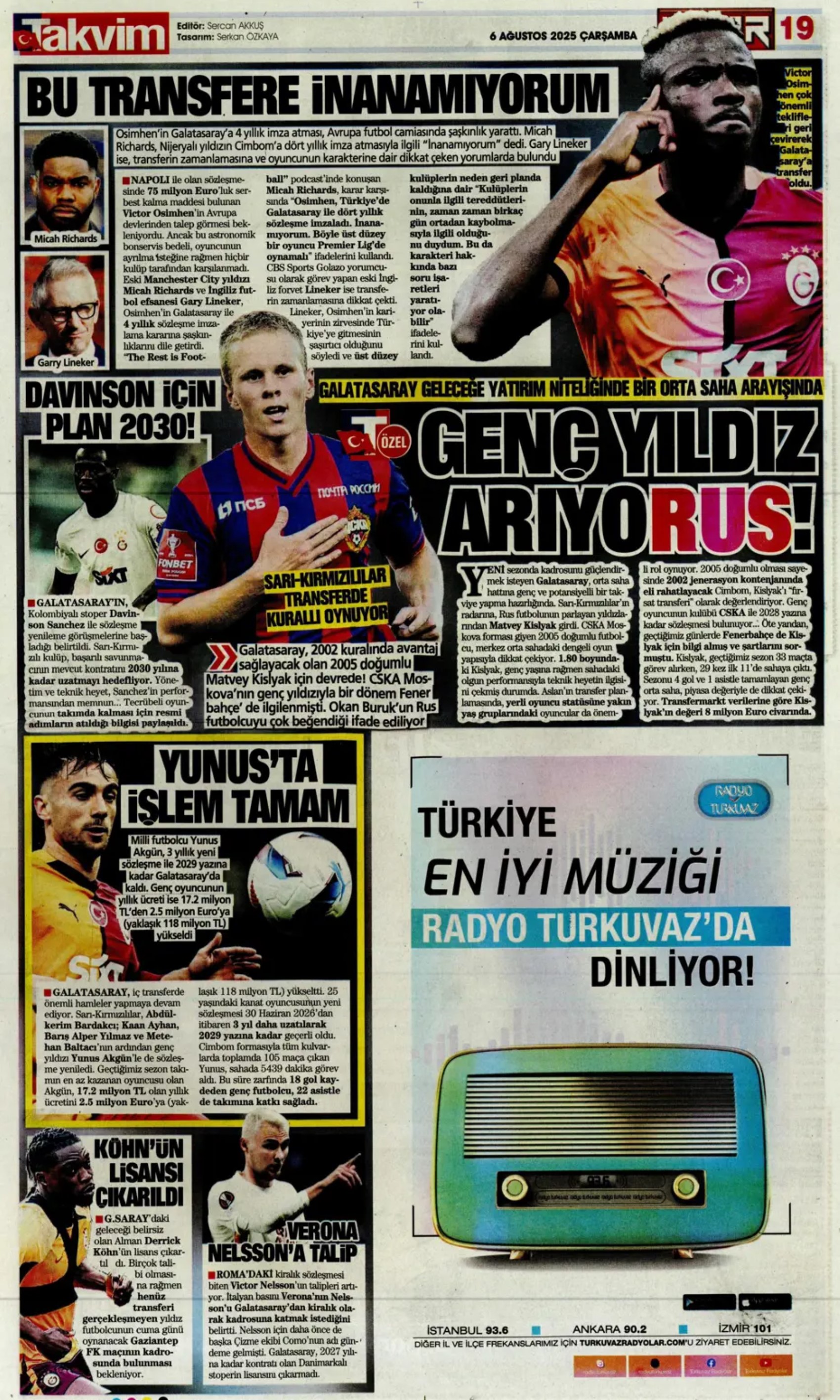 Sporda günün manşetleri... Osimhen'i geçecek transferde sıcak gelişme: İmza atıyor