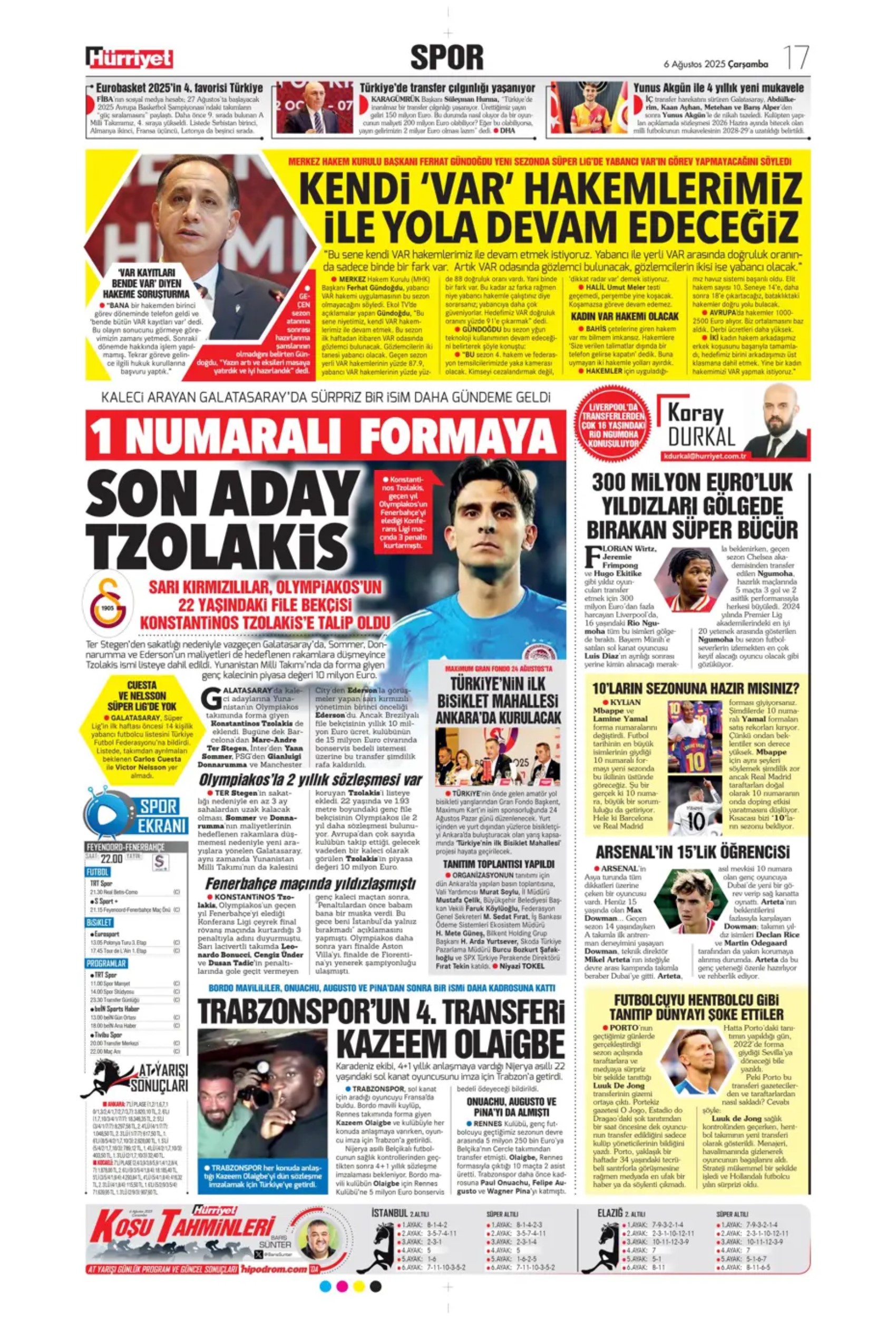 Sporda günün manşetleri... Osimhen'i geçecek transferde sıcak gelişme: İmza atıyor