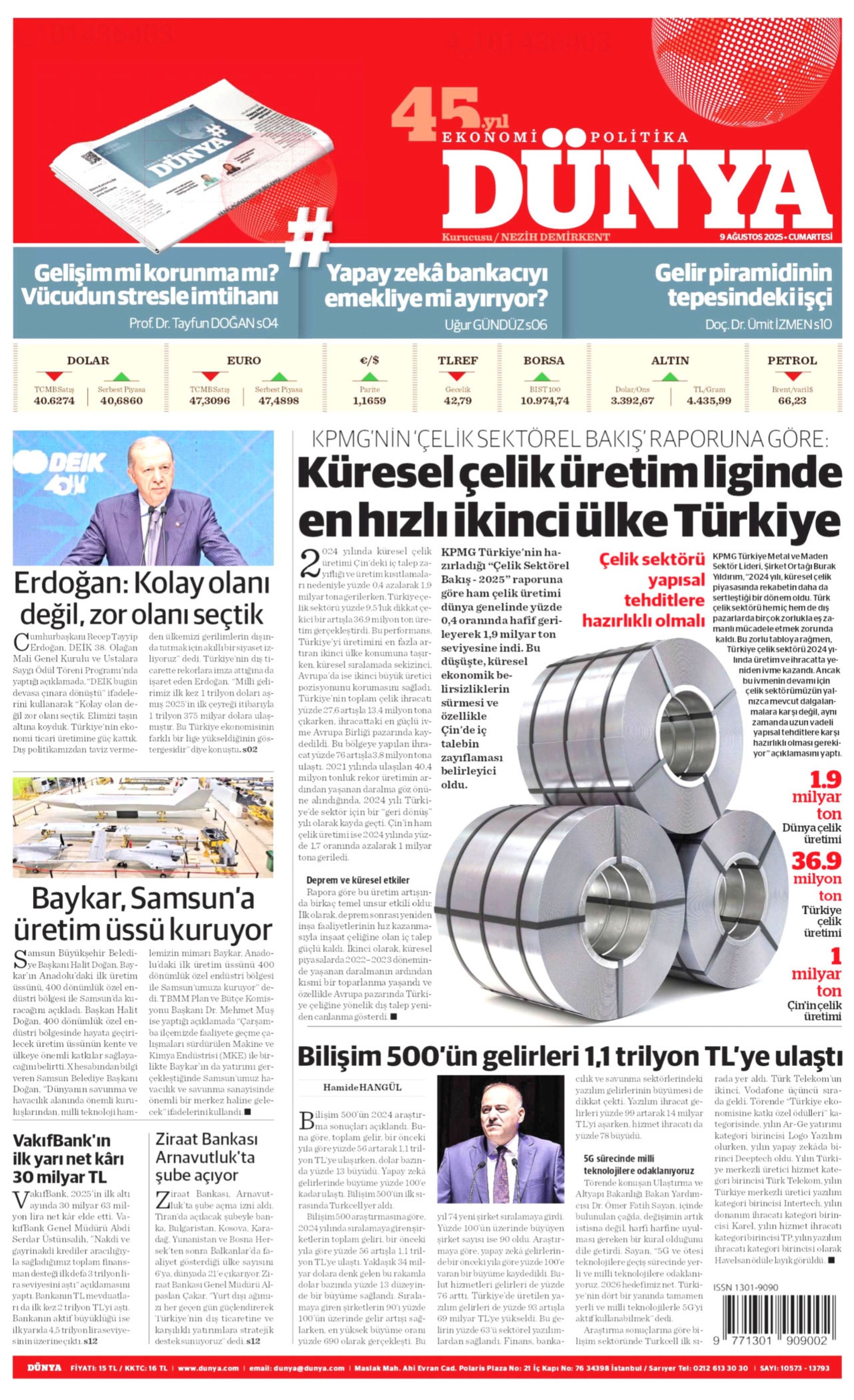9 Ağustos 2025 gazete manşetleri: Gazeteler açılım komisyonunun 'gizlilik' kararını nasıl gördü?