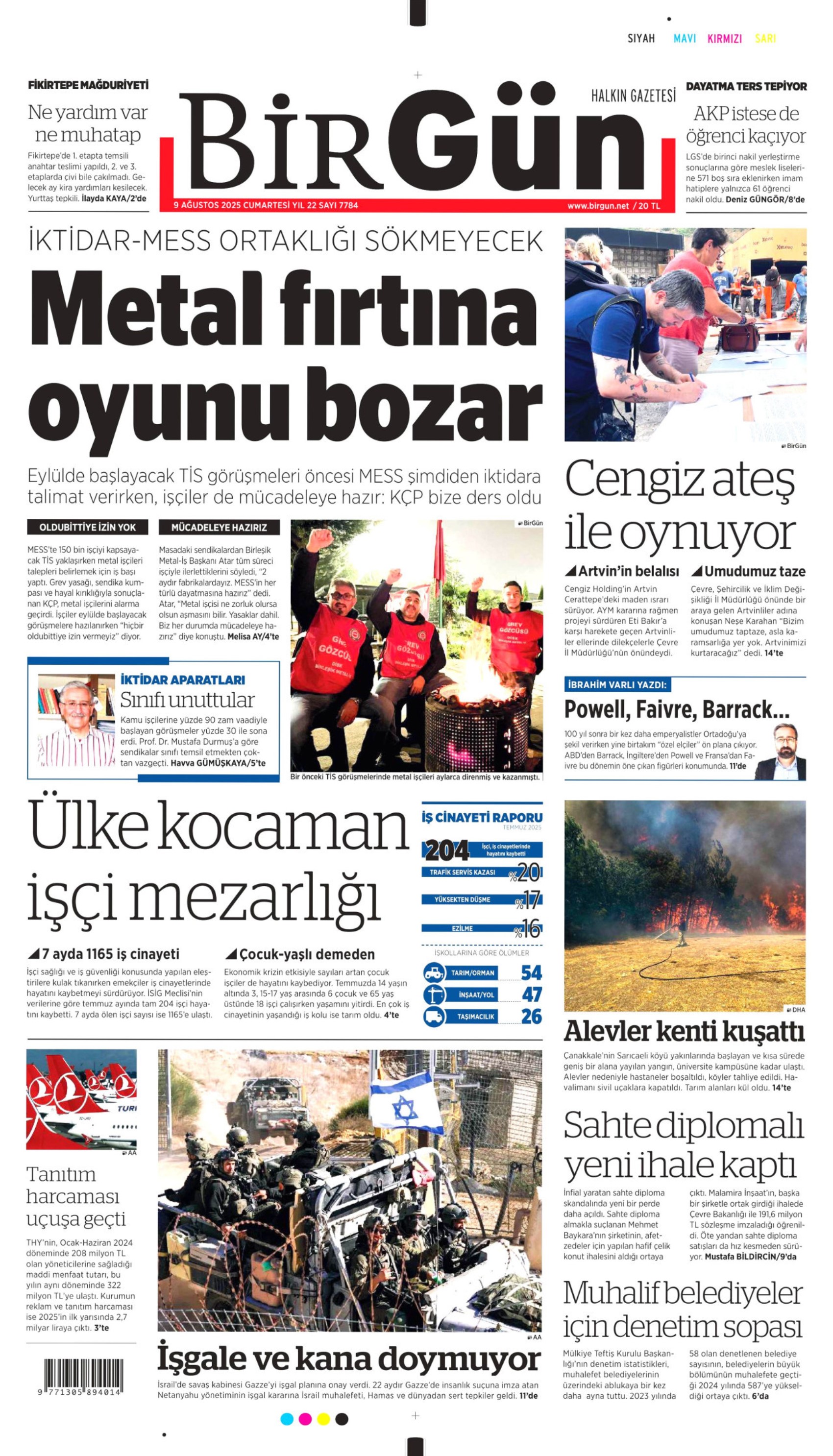 9 Ağustos 2025 gazete manşetleri: Gazeteler açılım komisyonunun 'gizlilik' kararını nasıl gördü?