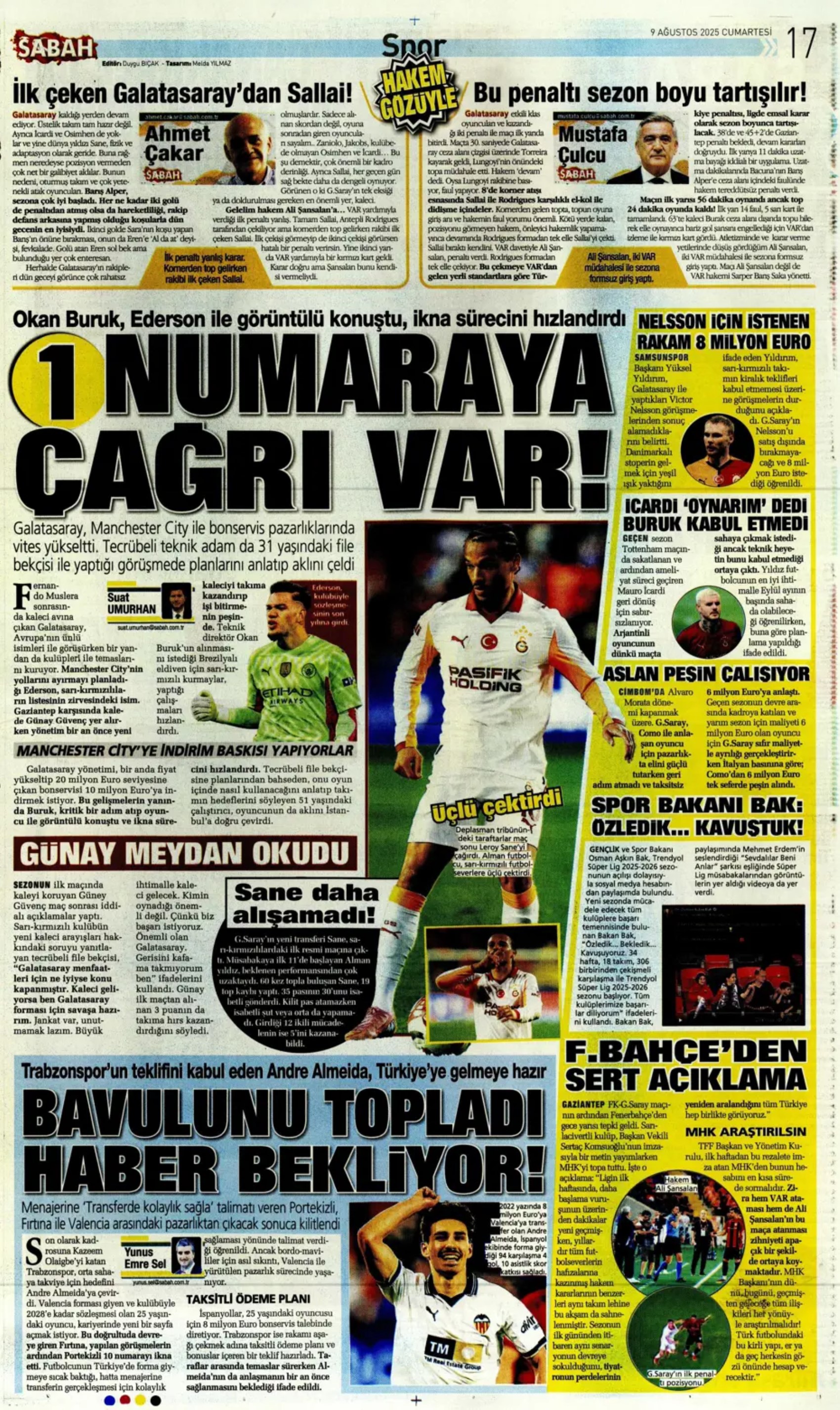 Sporda günün manşetleri: Kerem tamam sıra Asensio'da