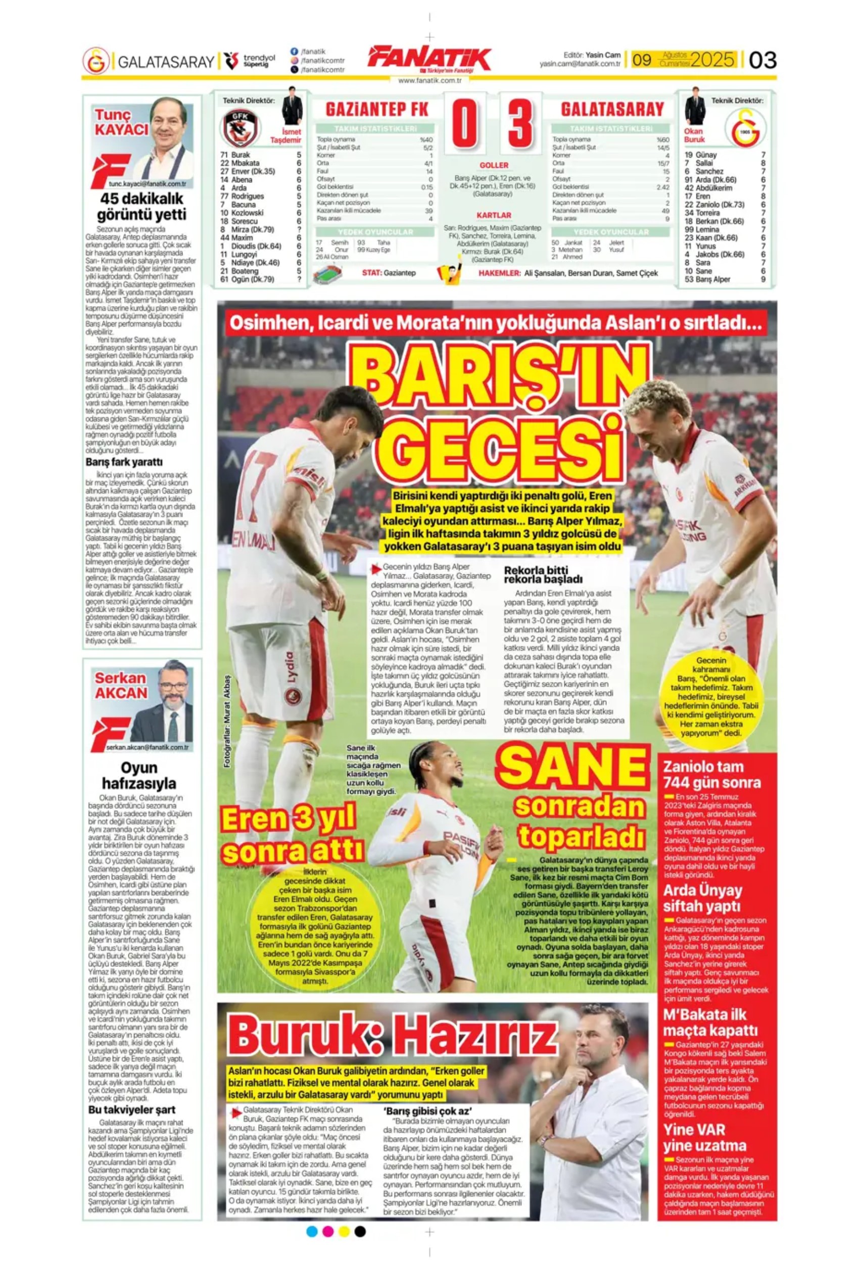 Sporda günün manşetleri: Kerem tamam sıra Asensio'da