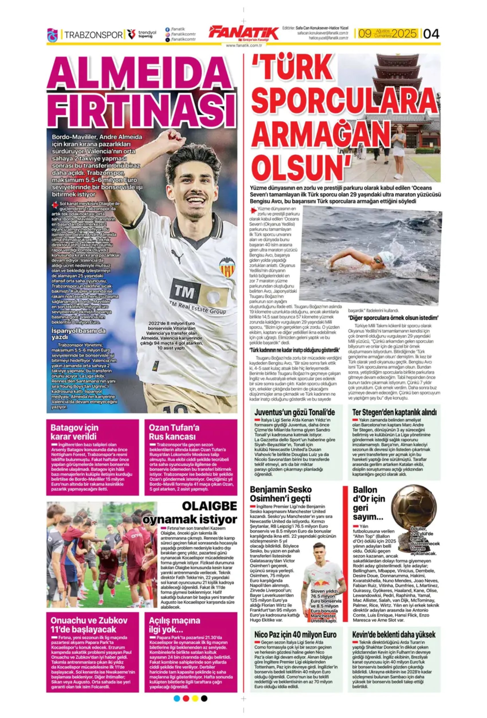 Sporda günün manşetleri: Kerem tamam sıra Asensio'da