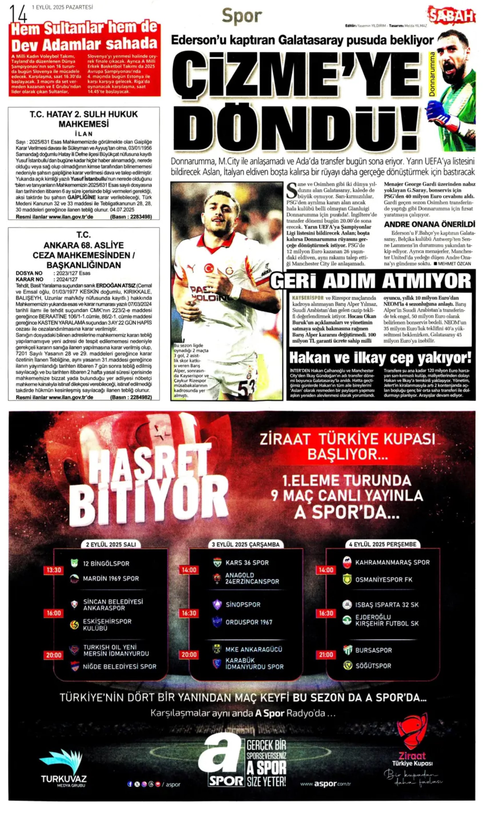 Sporda günün manşetleri: Fenerbahçe'de imza şov! Sırada orta saha var