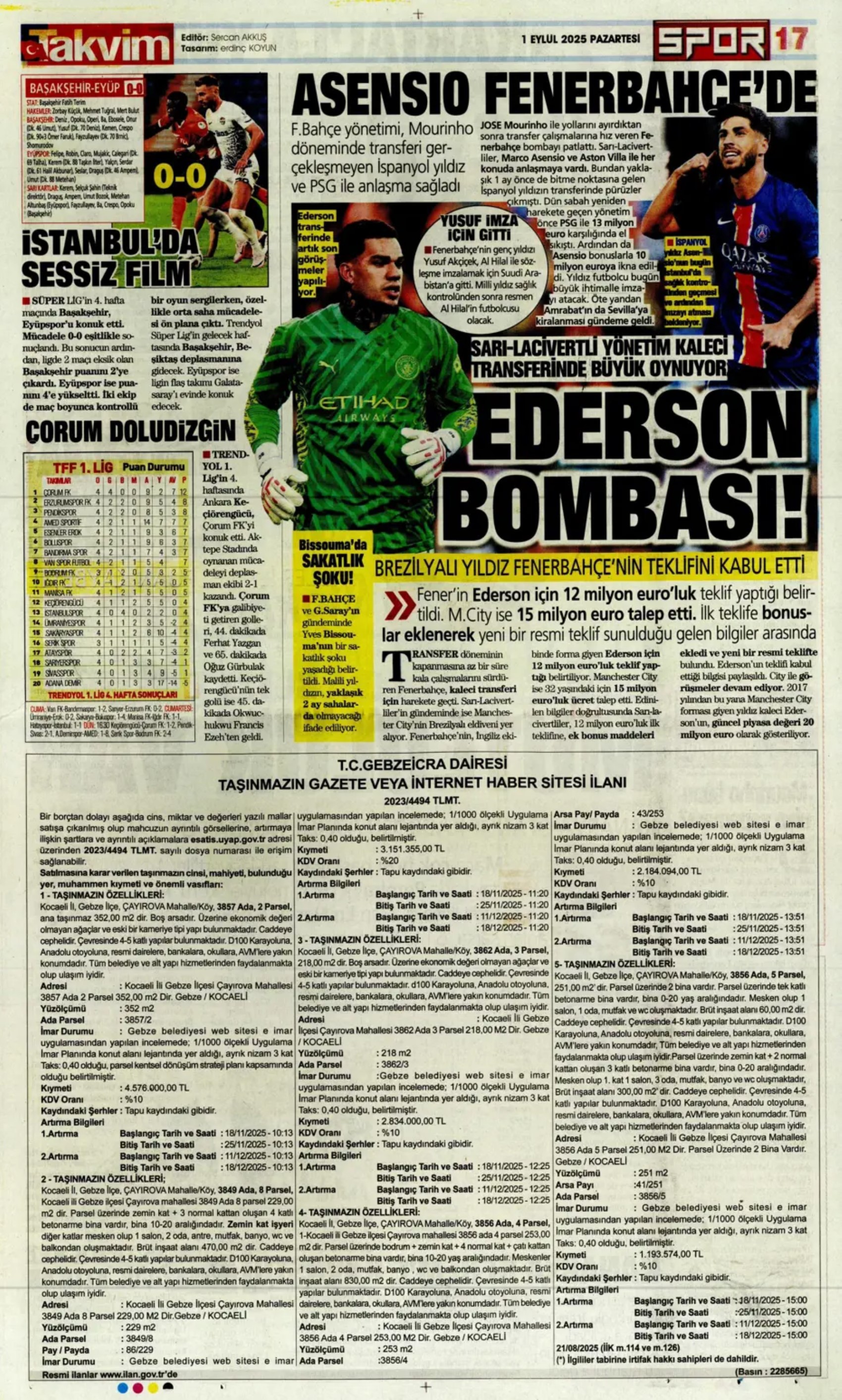 Sporda günün manşetleri: Fenerbahçe'de imza şov! Sırada orta saha var