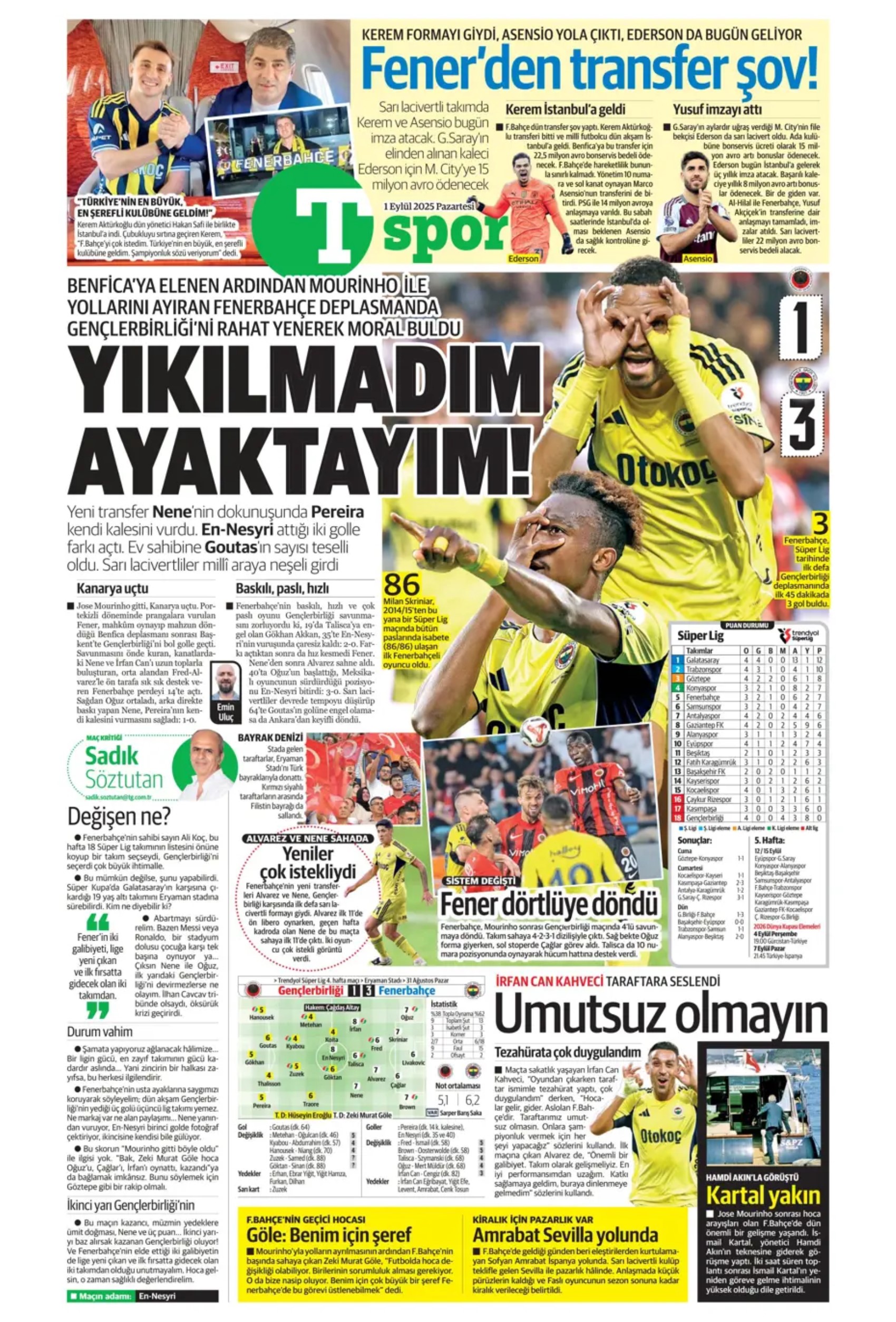 Sporda günün manşetleri: Fenerbahçe'de imza şov! Sırada orta saha var