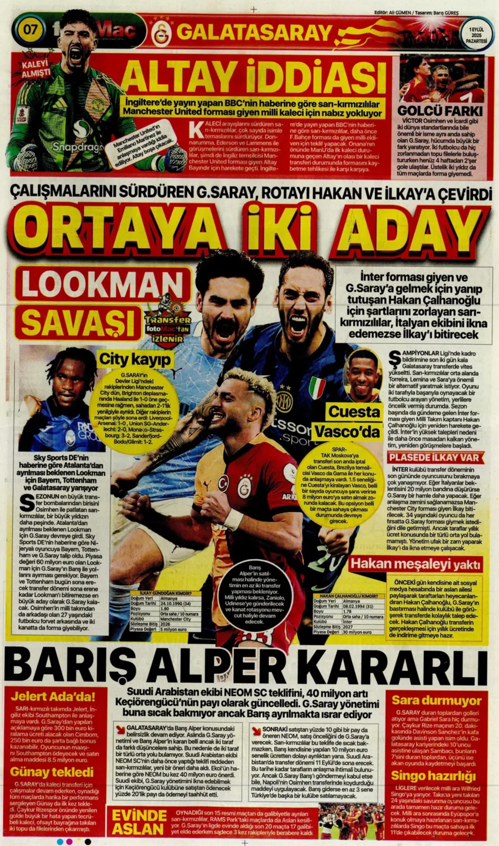 Sporda günün manşetleri: Fenerbahçe'de imza şov! Sırada orta saha var