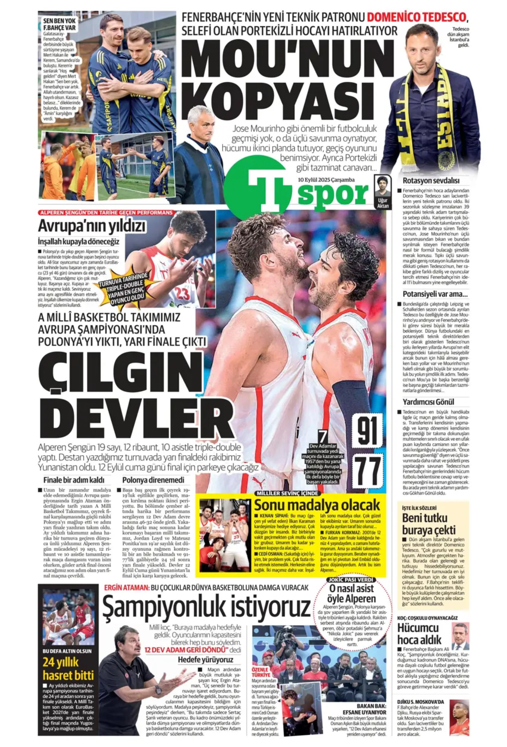 Sporda günün manşetleri... Fenerbahçe'de Tedesco dönemi! İlk transferini duyurdular