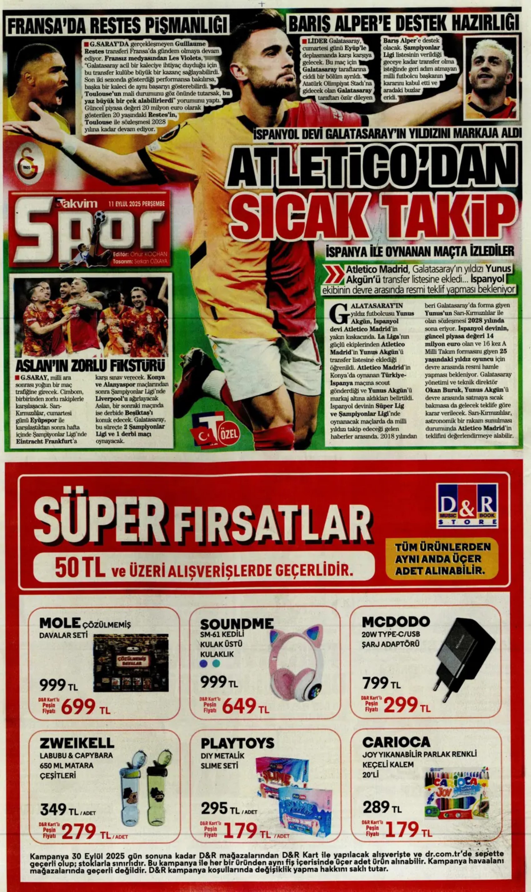 Sporda günün manşetleri... Üçlüden kaçış yok, Rota yeniden Werner'e döndü
