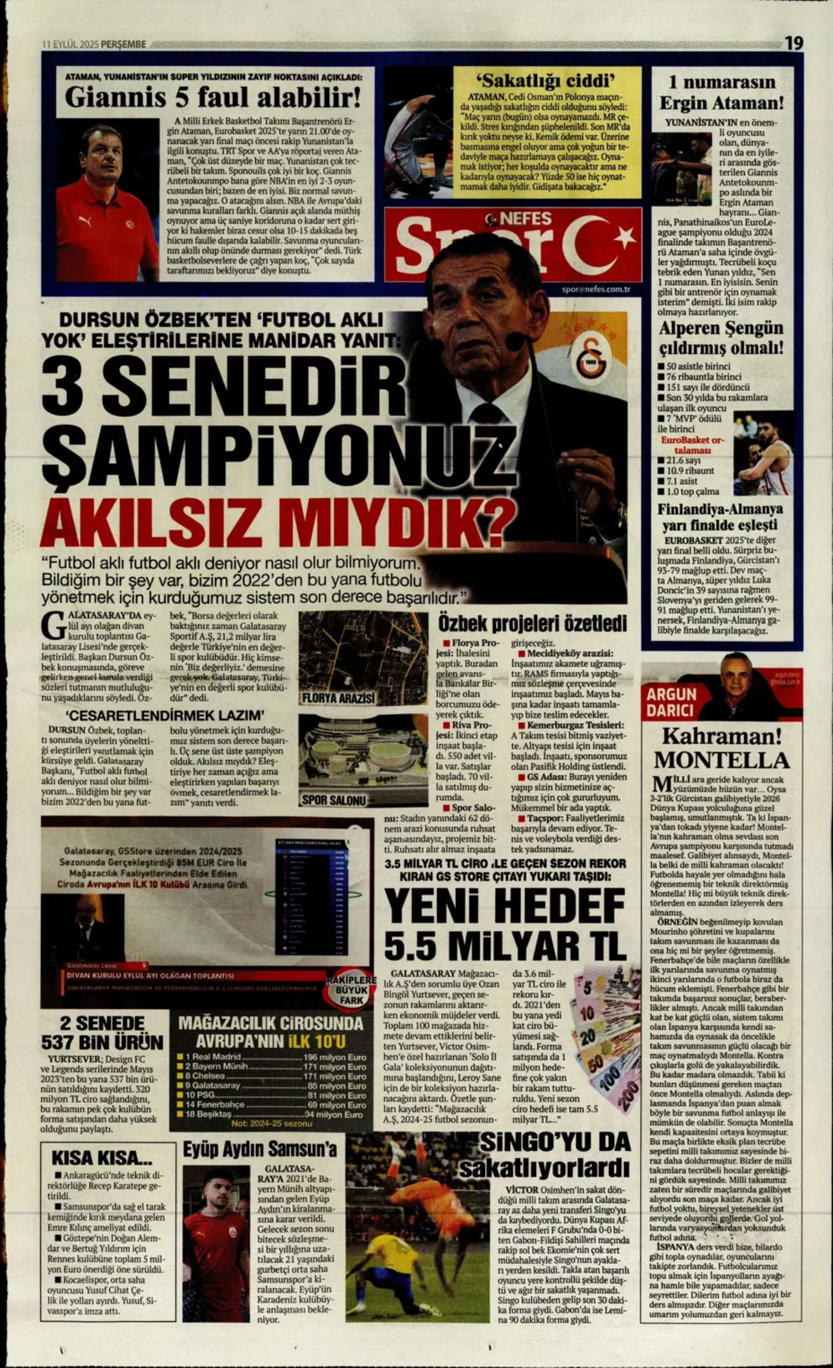 Sporda günün manşetleri... Üçlüden kaçış yok, Rota yeniden Werner'e döndü