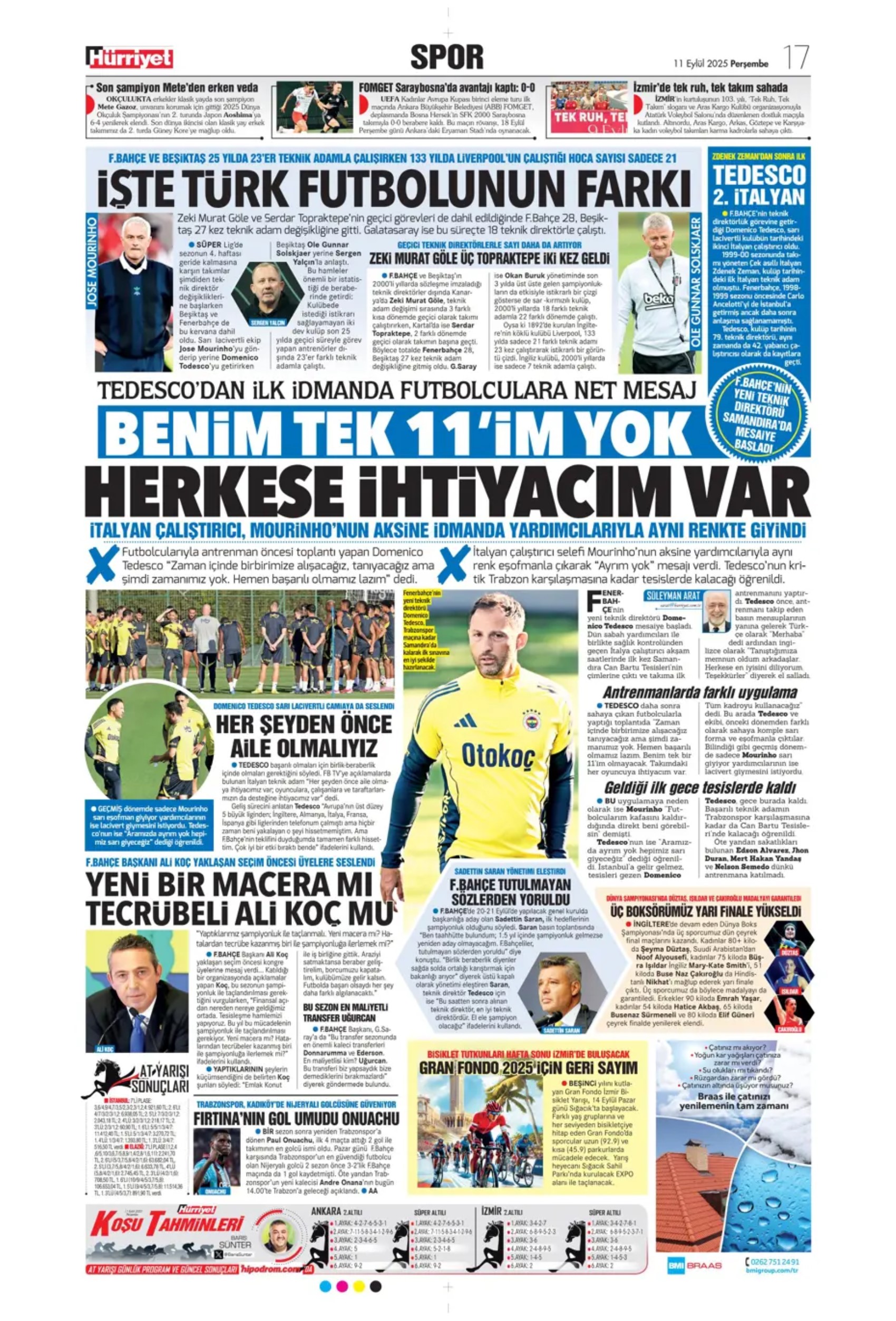 Sporda günün manşetleri... Üçlüden kaçış yok, Rota yeniden Werner'e döndü