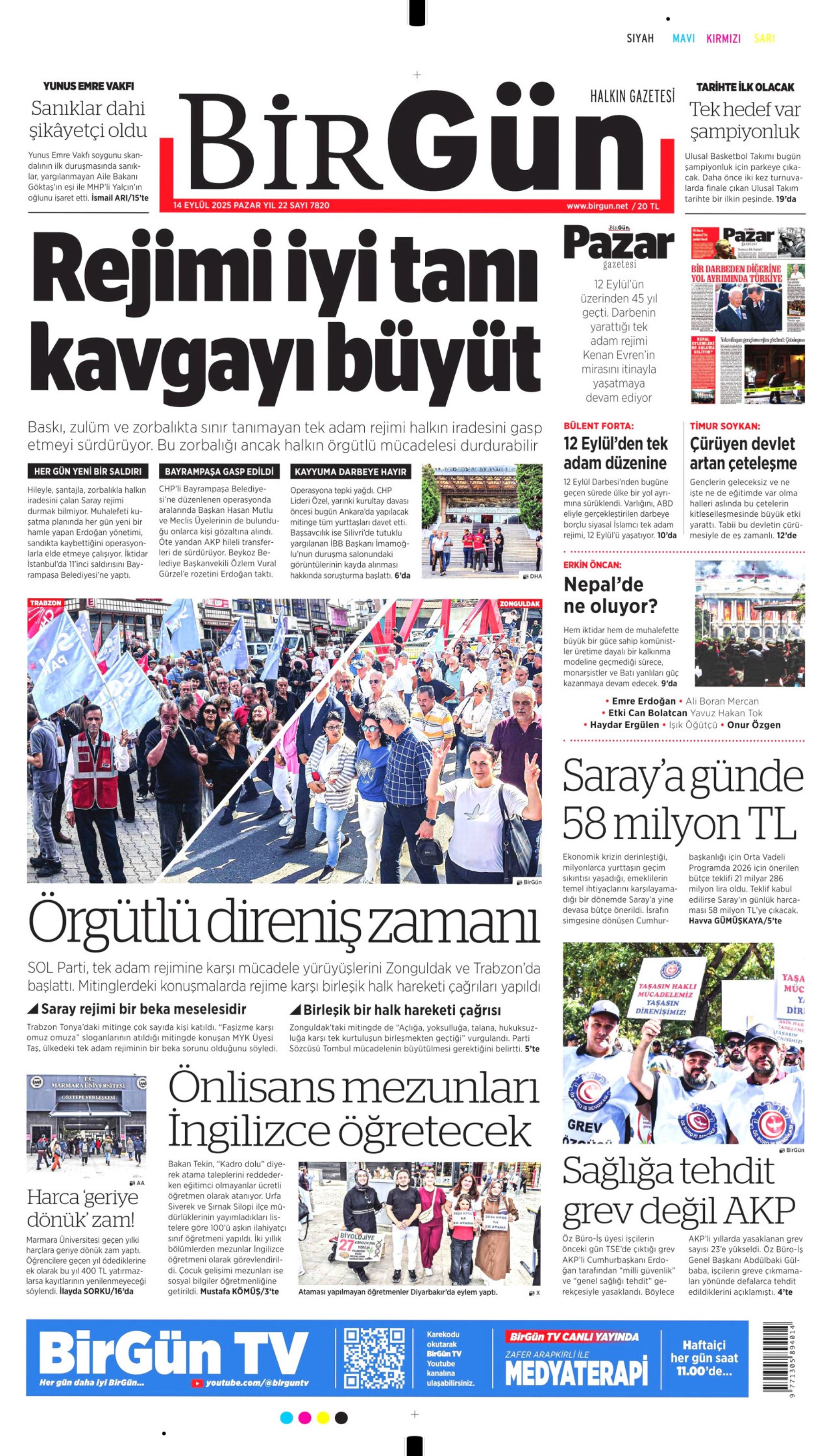14 Eylül 2025 gazete manşetleri: Gazeteler, Bayrampaşa Belediyesi'ne operasyonu nasıl gördü?