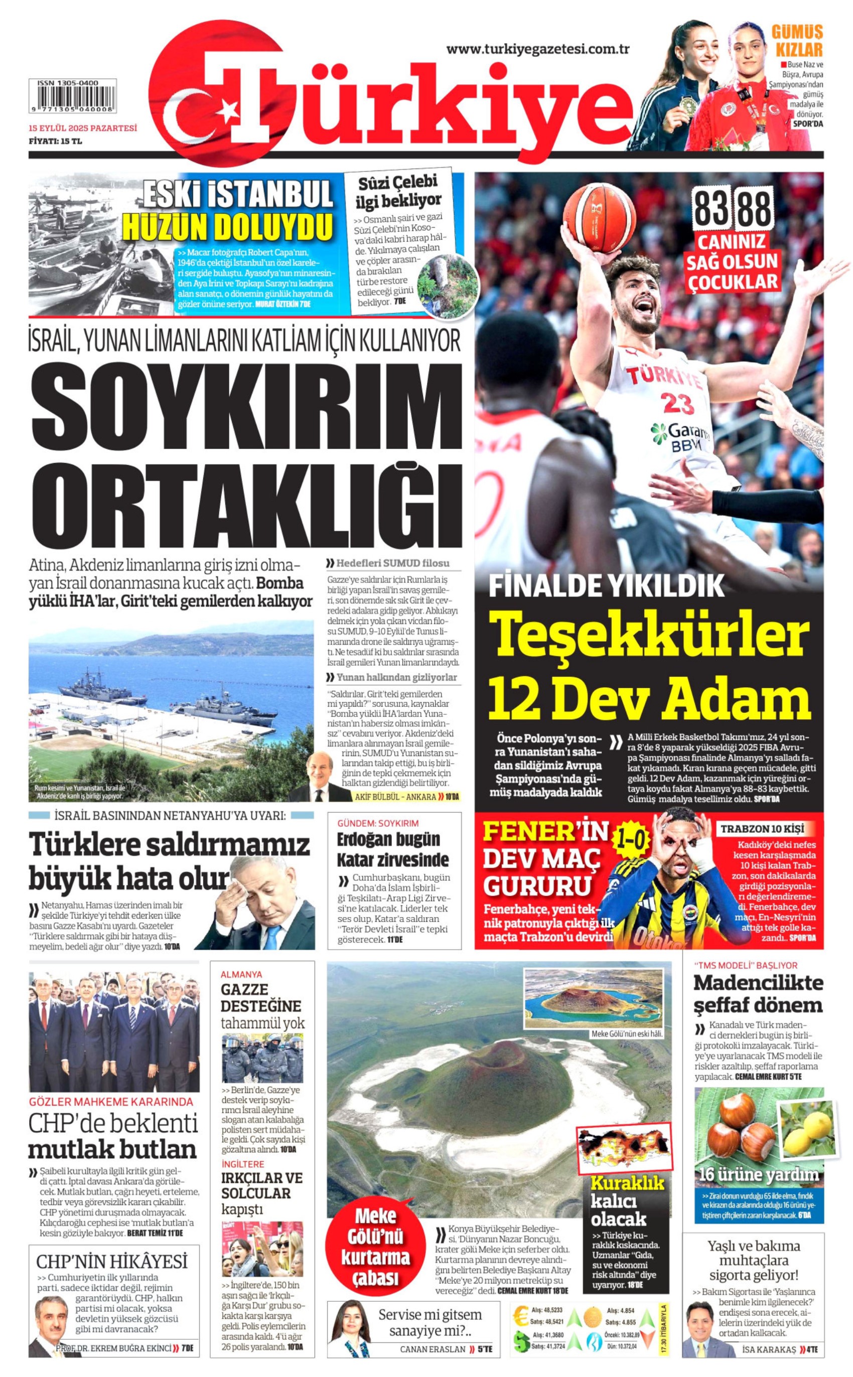 CHP'de kritik gün: Gazeteler kurultay davasını nasıl gördü? (15 Eylül 2025 gazete manşetleri)