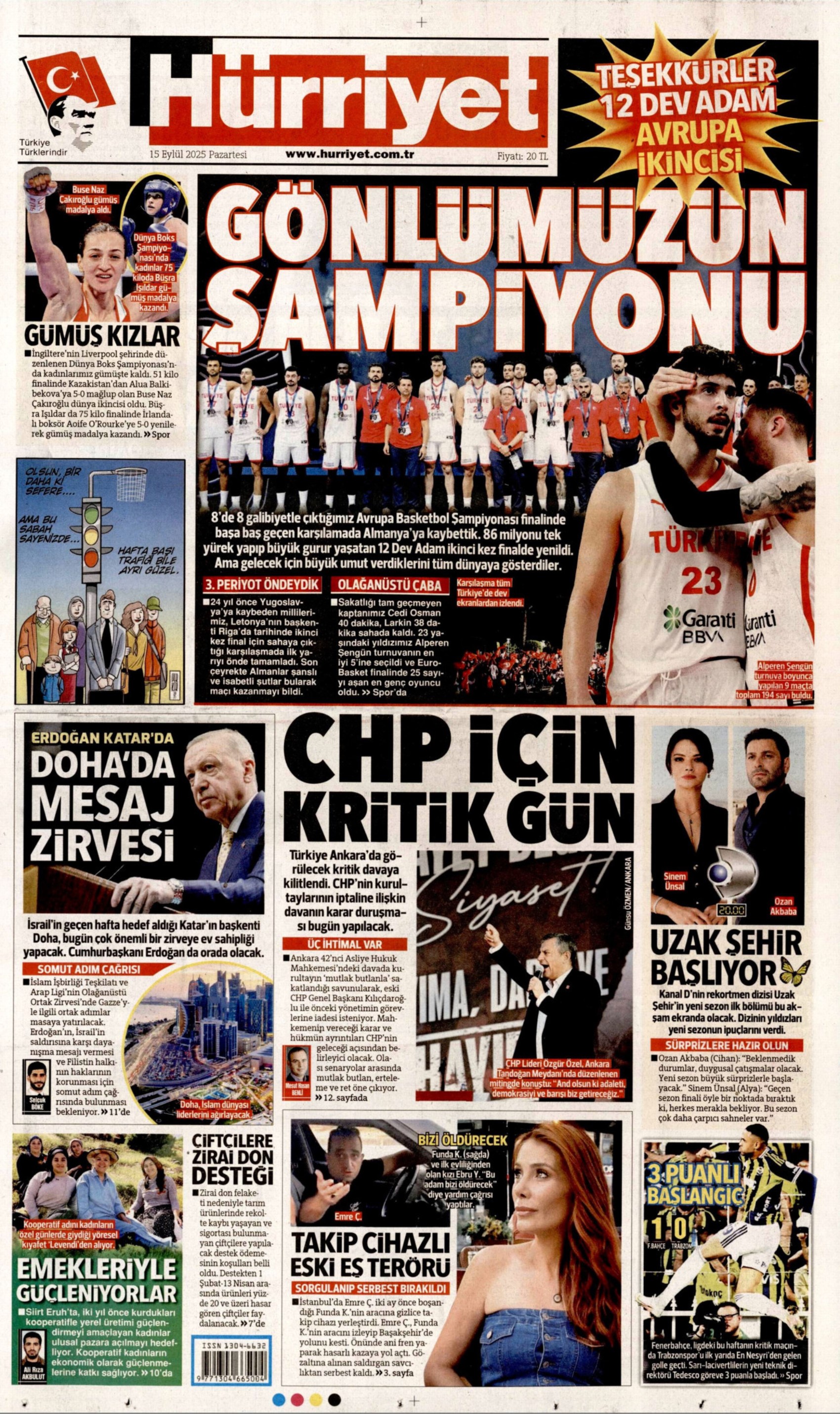 CHP'de kritik gün: Gazeteler kurultay davasını nasıl gördü? (15 Eylül 2025 gazete manşetleri)