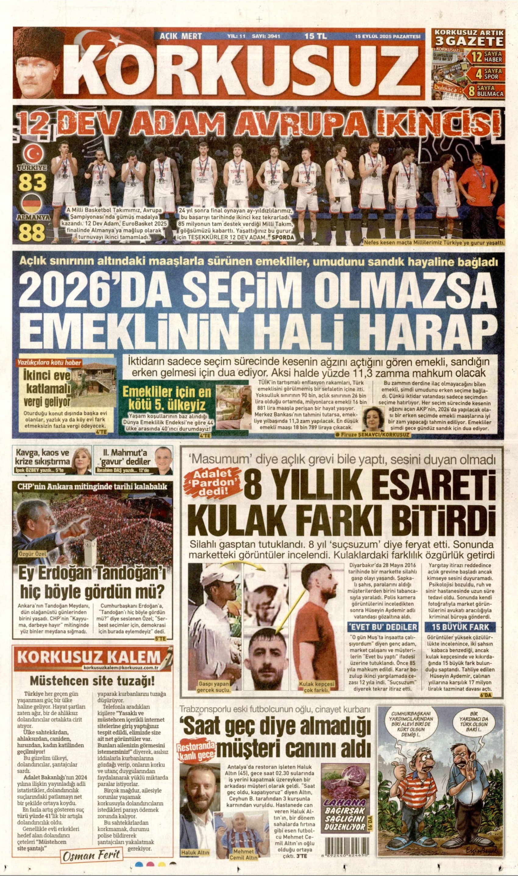 CHP'de kritik gün: Gazeteler kurultay davasını nasıl gördü? (15 Eylül 2025 gazete manşetleri)