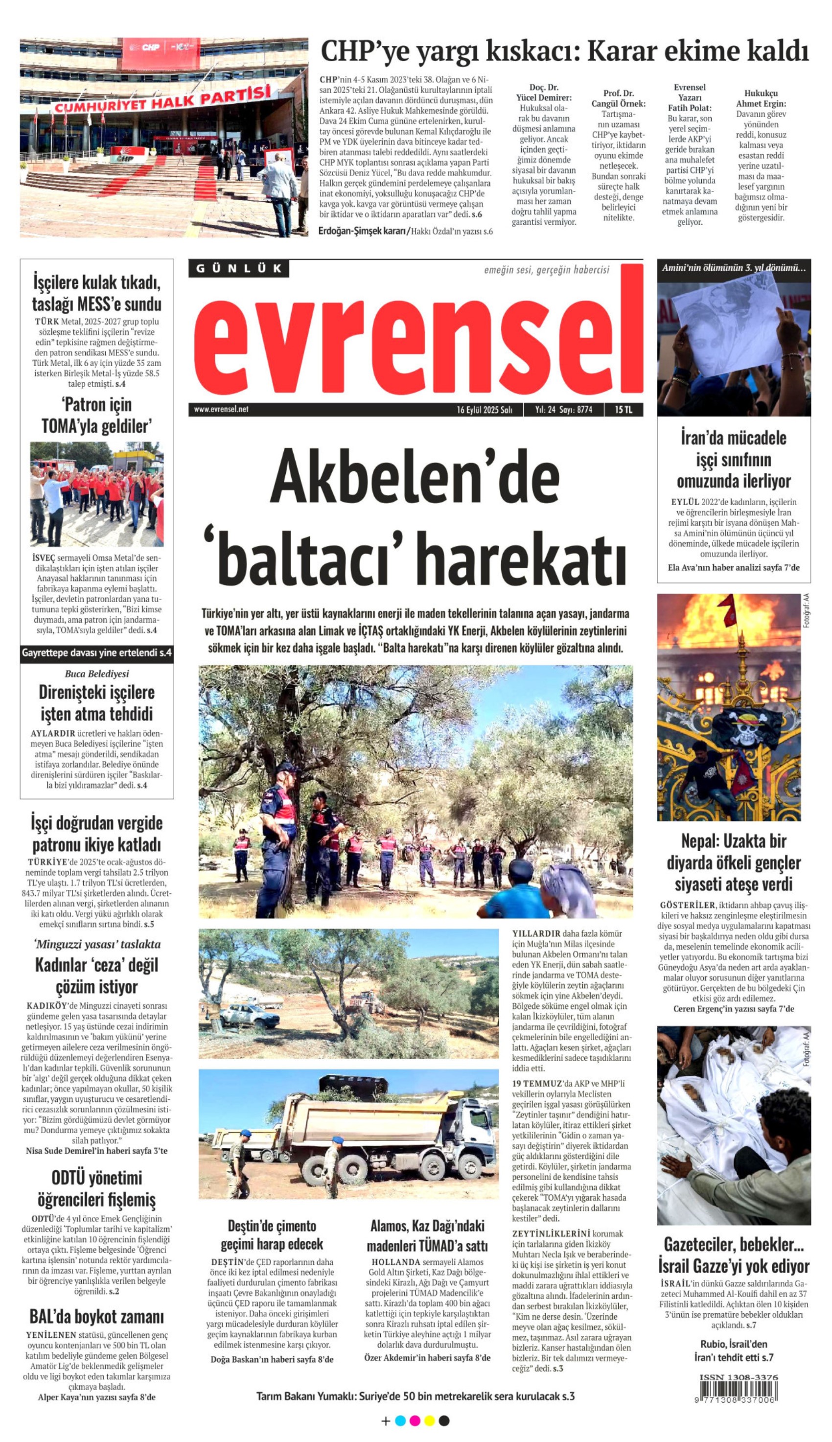 Gazeteler, CHP'nin kurultay davasındaki erteleme kararını nasıl gördü? (16 Eylül 2025 gazete manşetleri)