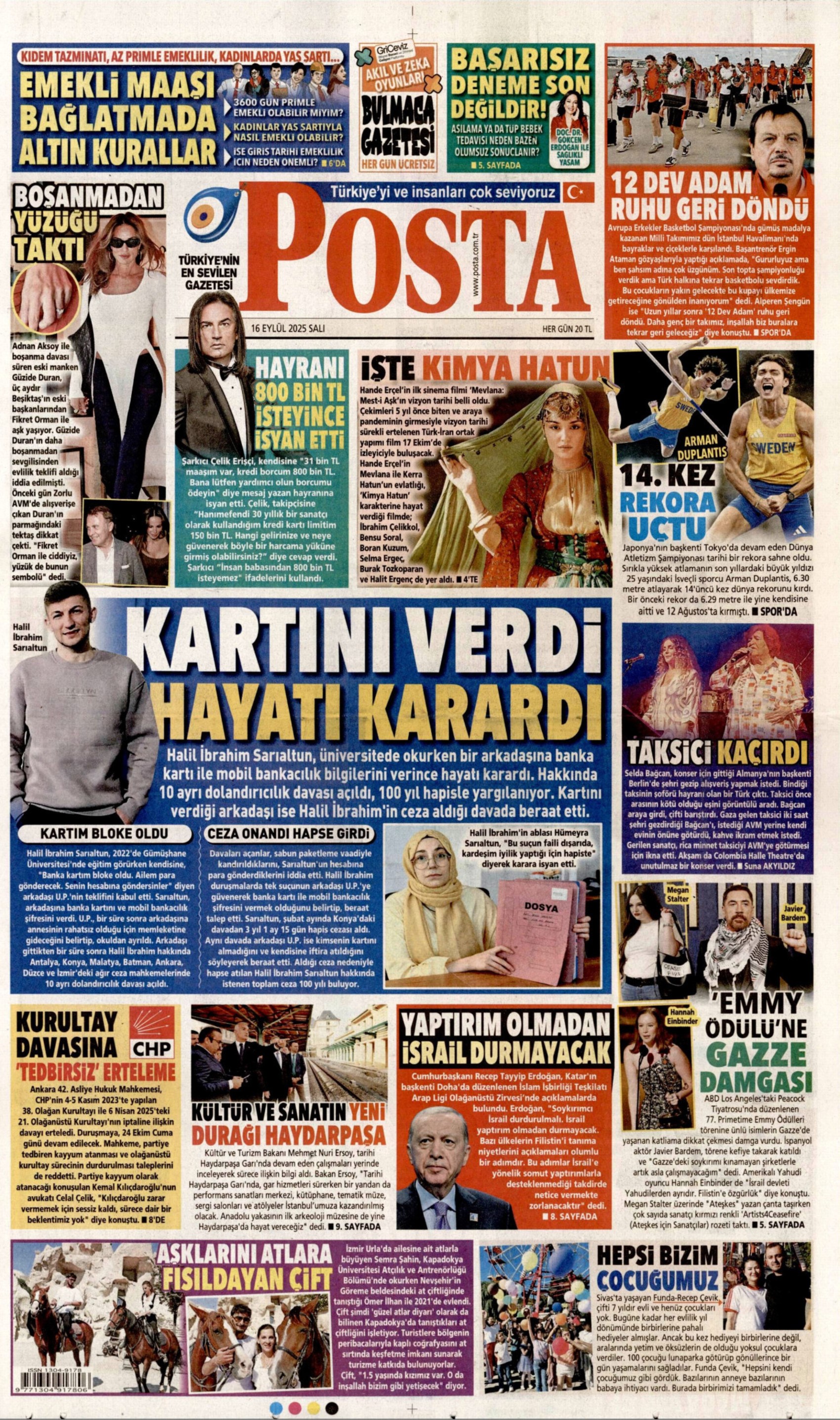 Gazeteler, CHP'nin kurultay davasındaki erteleme kararını nasıl gördü? (16 Eylül 2025 gazete manşetleri)
