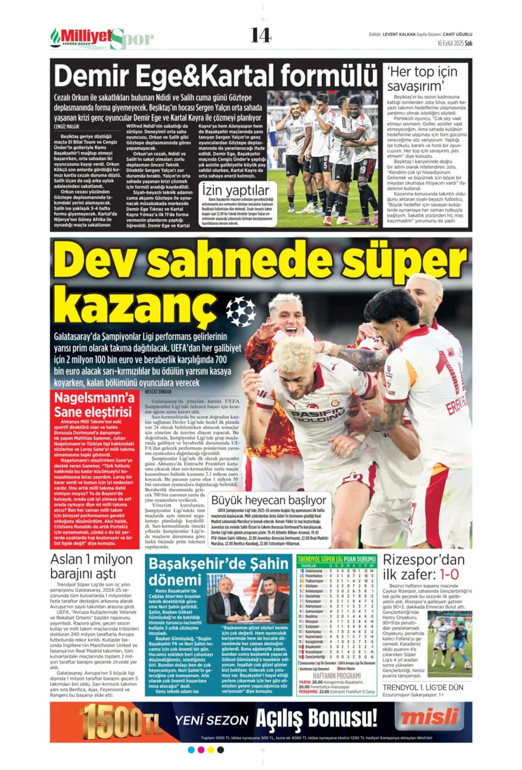 Sporda günün manşetleri: Ortalık toz duman!