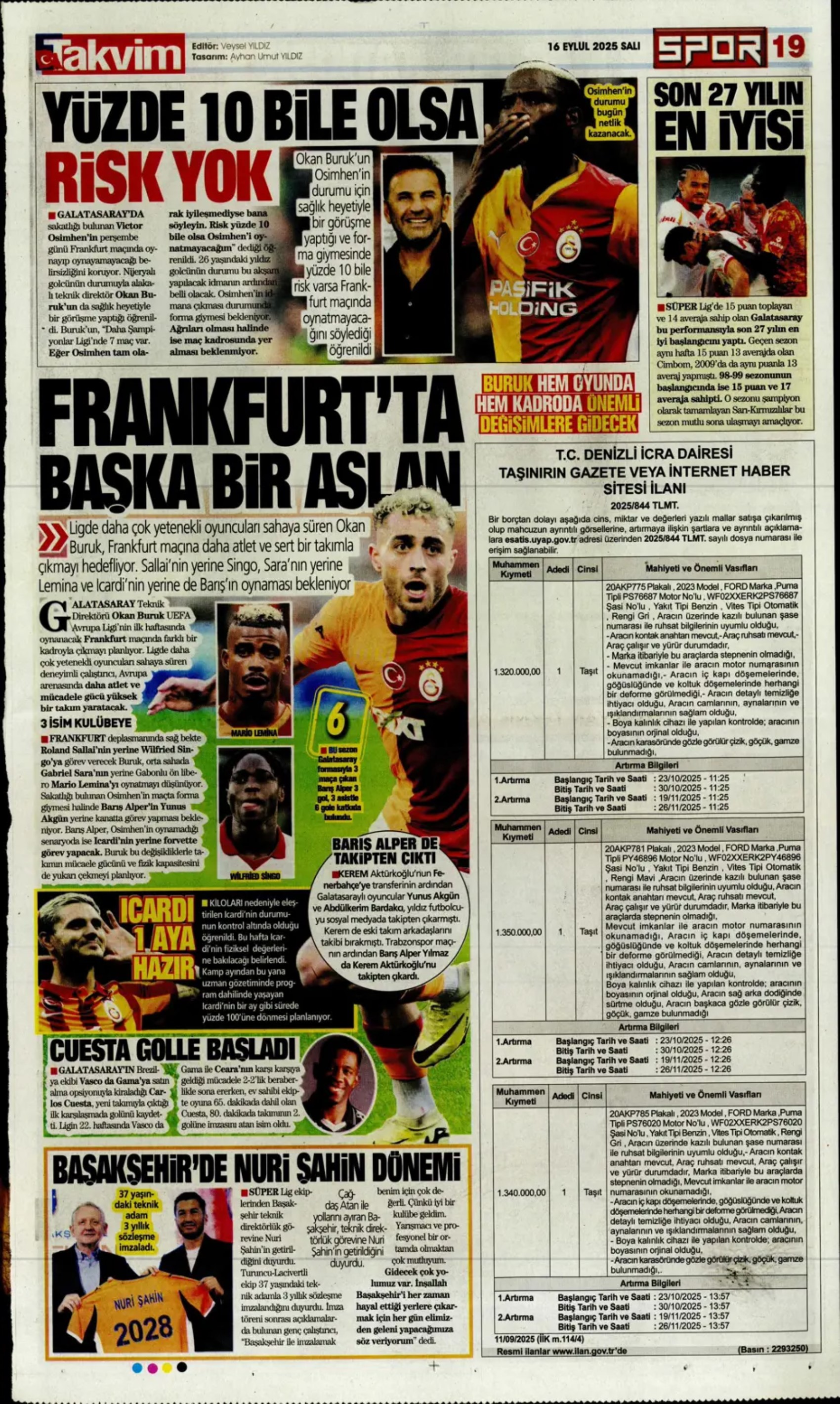 Sporda günün manşetleri: Ortalık toz duman!