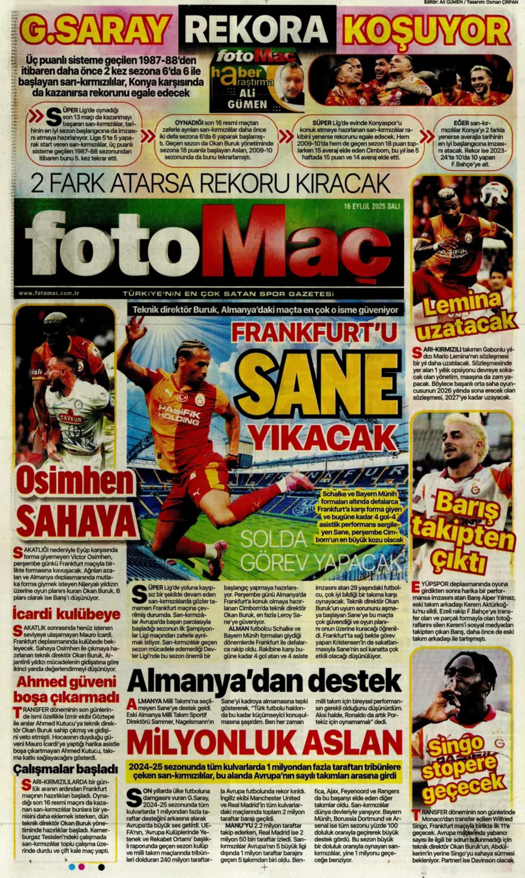 Sporda günün manşetleri: Ortalık toz duman!