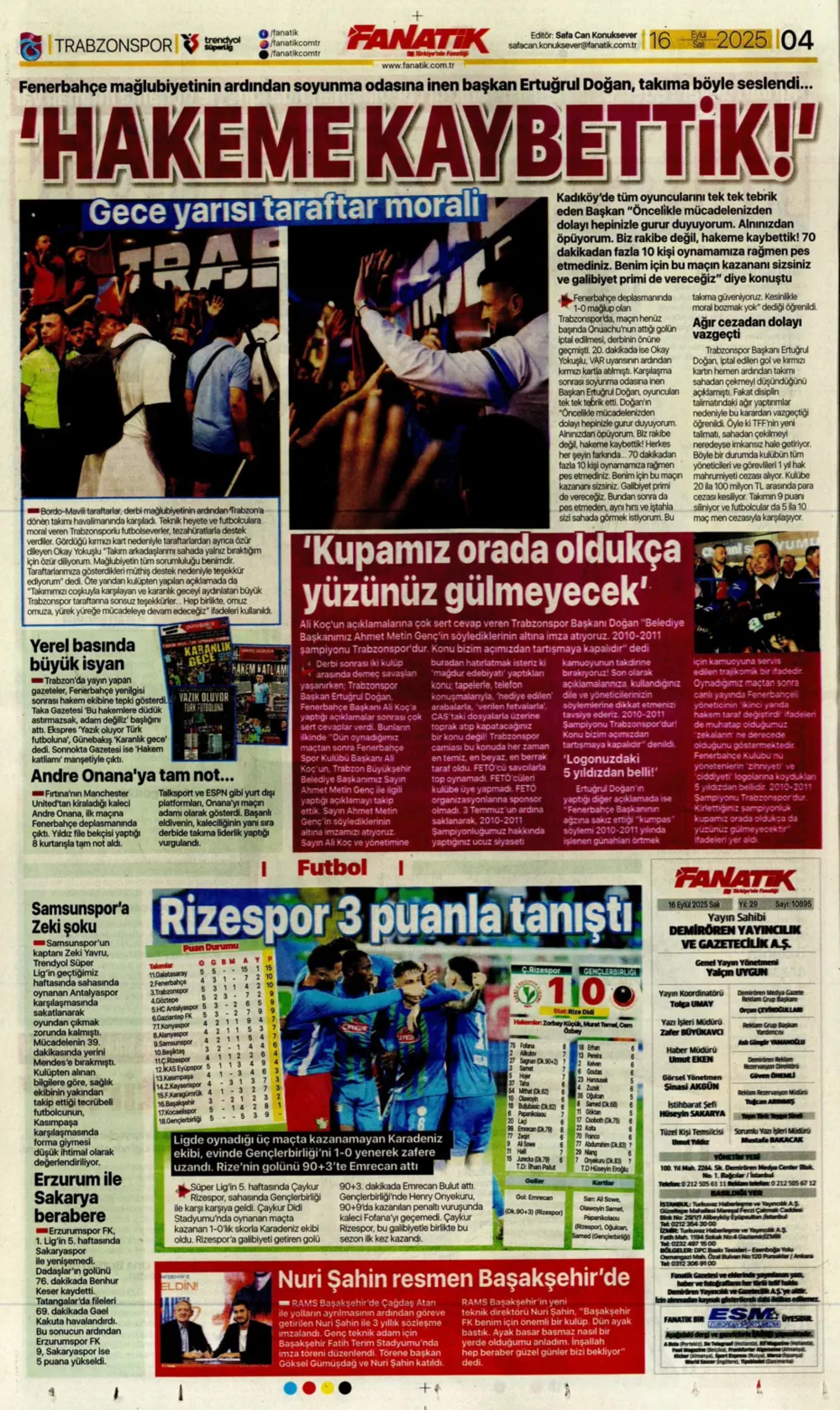 Sporda günün manşetleri: Ortalık toz duman!