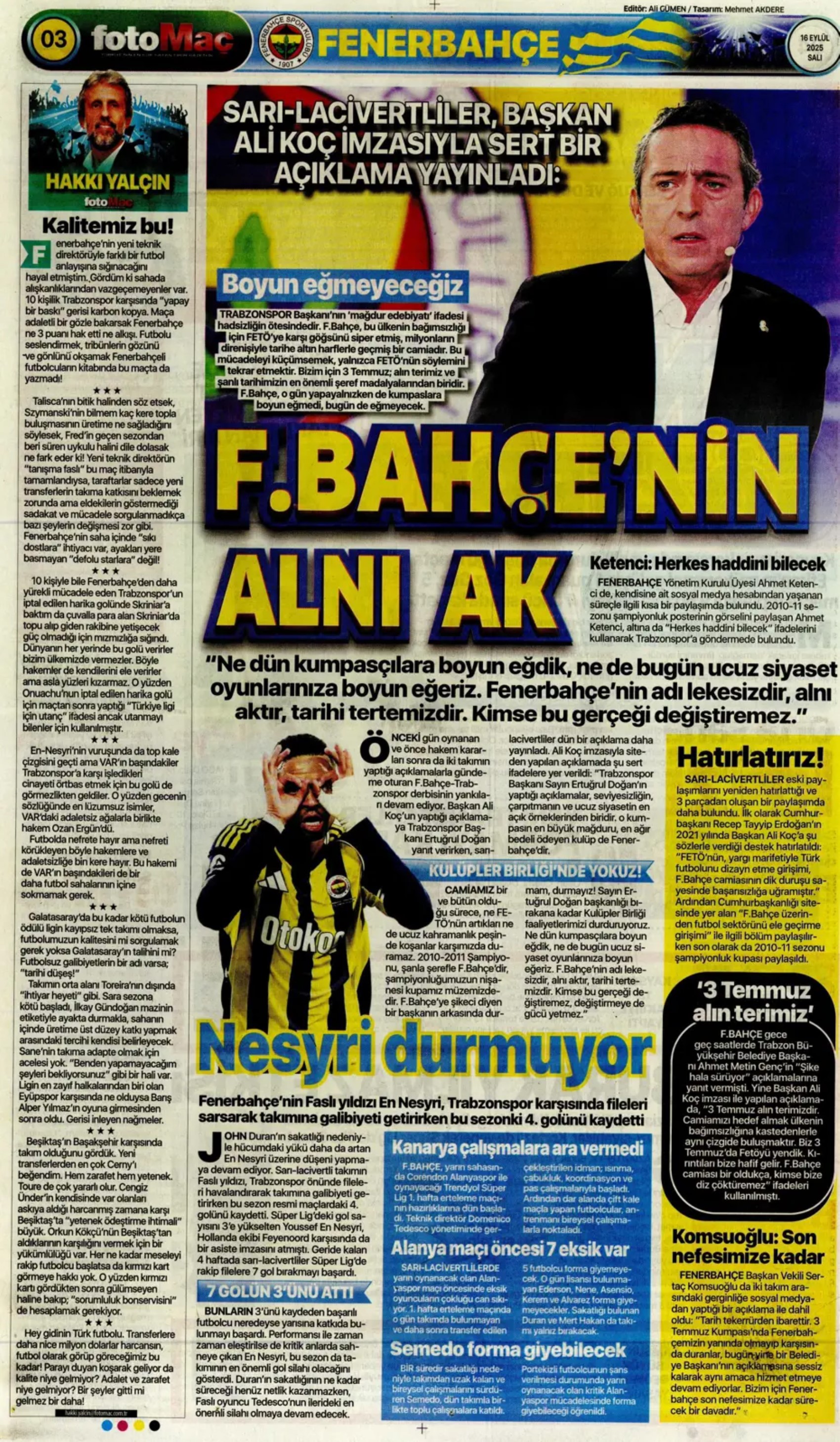 Sporda günün manşetleri: Ortalık toz duman!