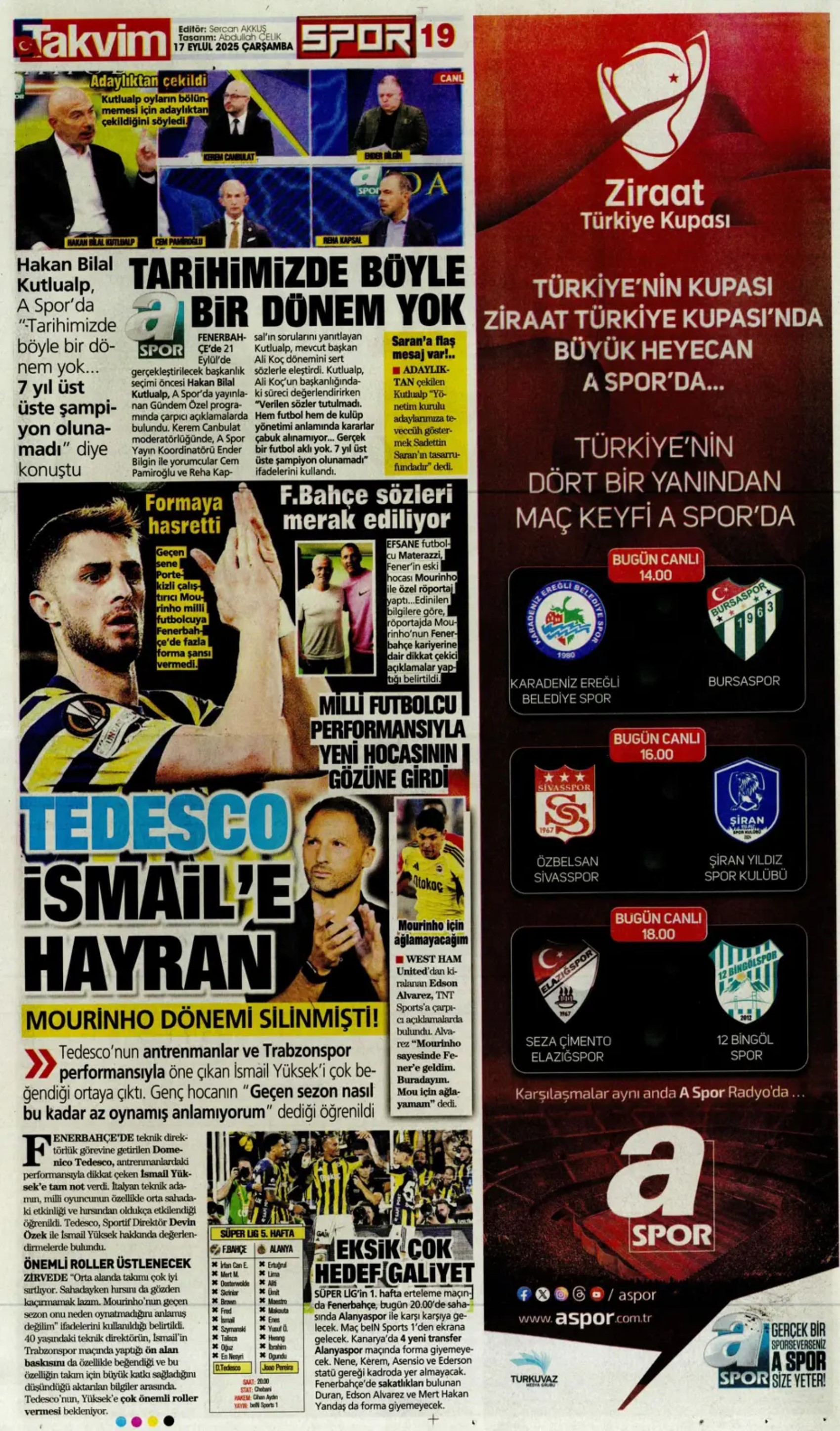 Sporda günün manşetleri... Fenerbahçe'de başkanlık seçimi heyecanı! Aday sayısı düştü
