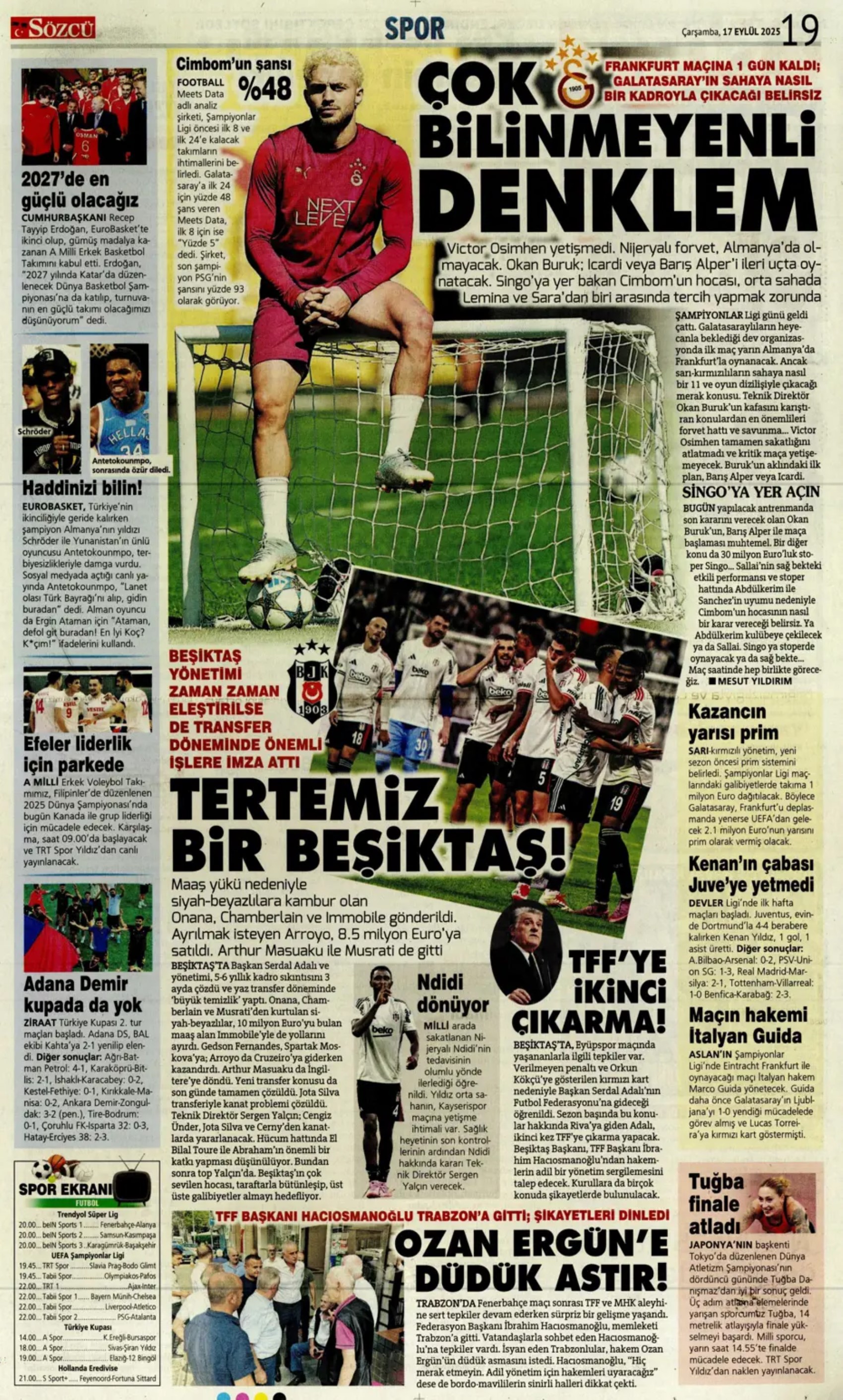 Sporda günün manşetleri... Fenerbahçe'de başkanlık seçimi heyecanı! Aday sayısı düştü