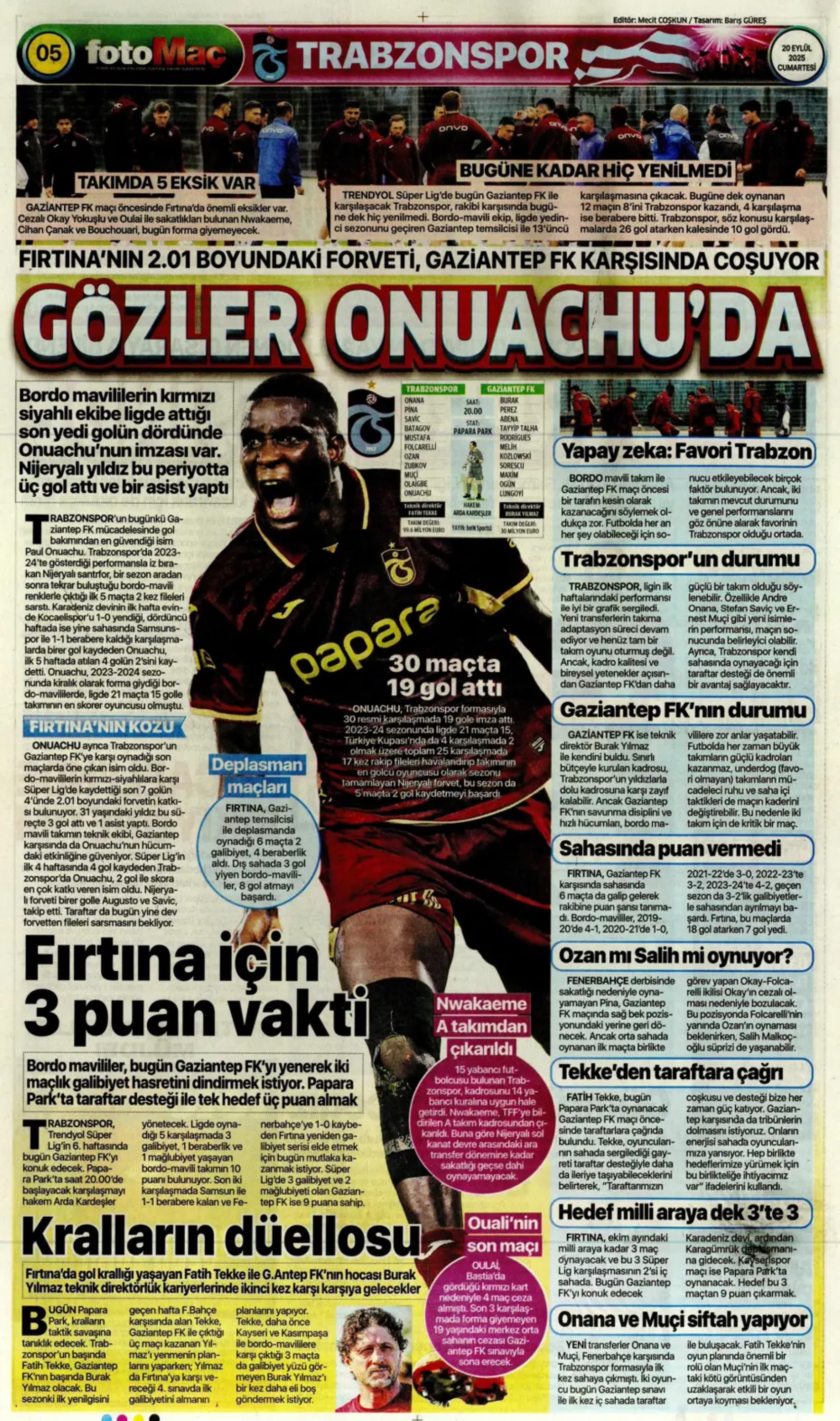 Sporda günün manşetleri: 'Avrupa'da hep Buruk'