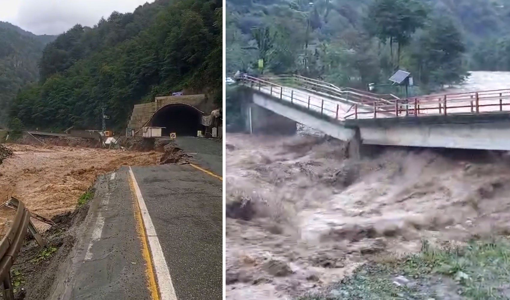 Rize'de sel felaketi: Ayder Yaylası yolu kapandı