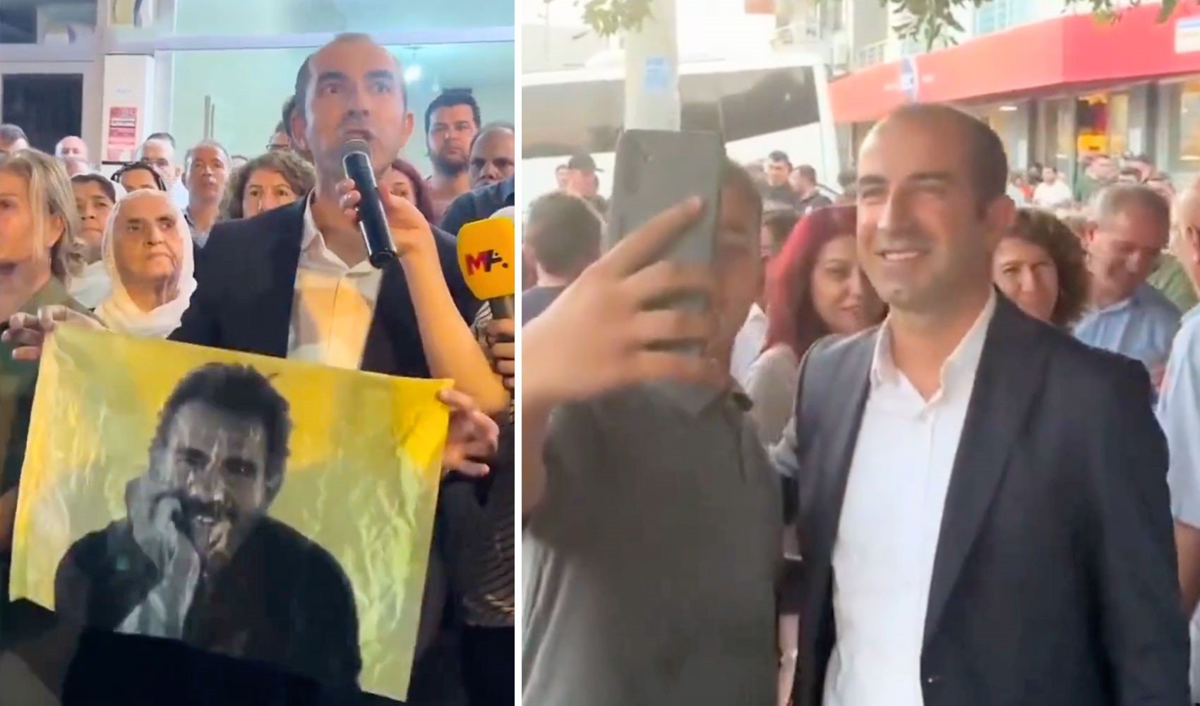 Mersin'de teröristbaşı Öcalan için yürüyüş yapıldı! DBP'li isimden skandal sözler