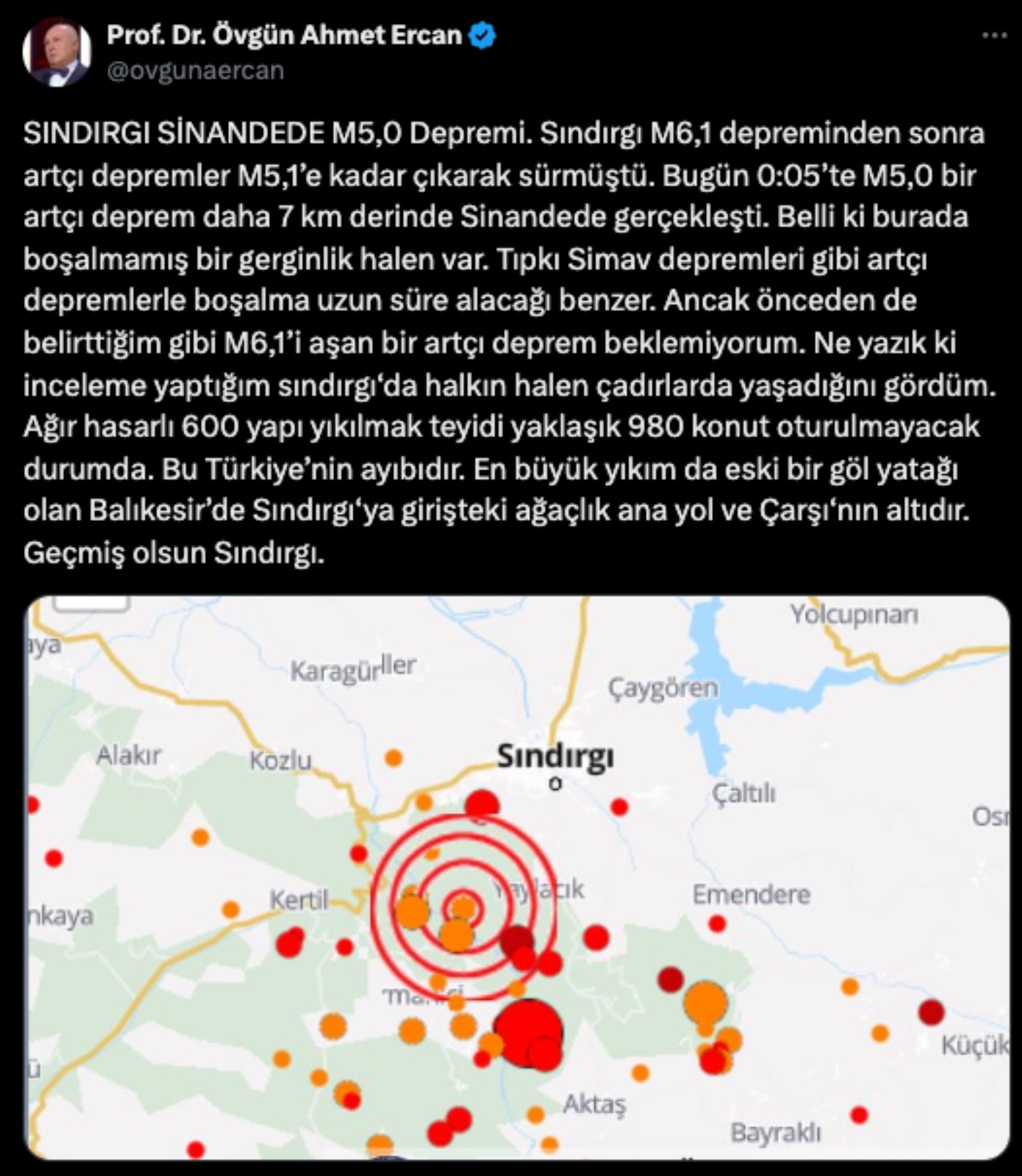 Balıkesir'deki deprem sonrası Ahmet Ercan ve Naci Görür'den ilk değerlendirme! 'Başlangıçta normaldi ama...'