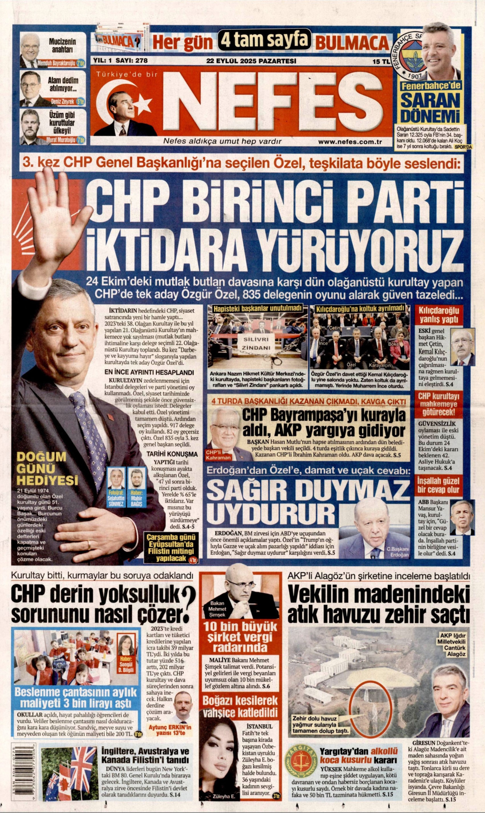 Gazeteler CHP'nin 22. Olağanüstü Kurultayı'nı nasıl gördü?