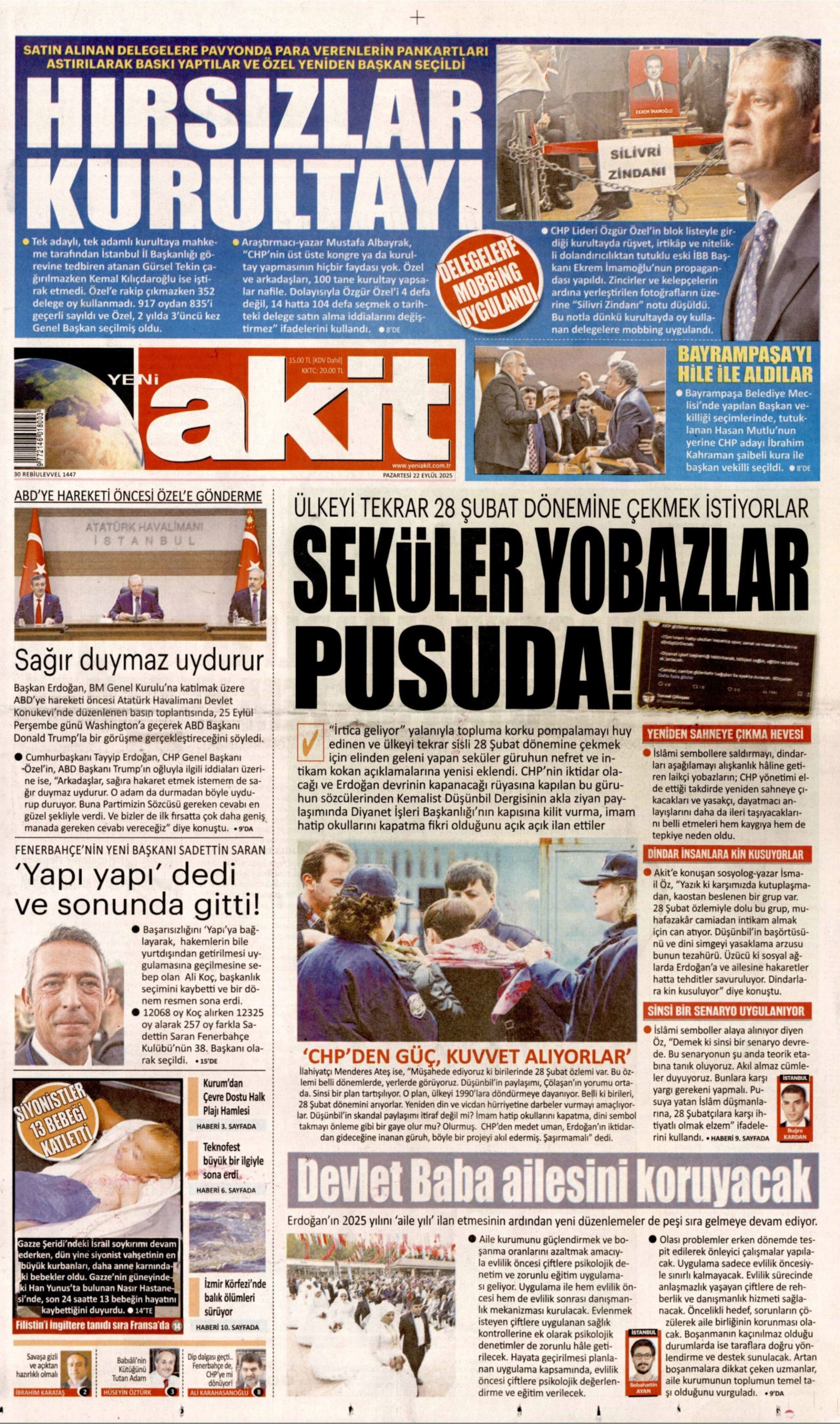 Gazeteler CHP'nin 22. Olağanüstü Kurultayı'nı nasıl gördü?