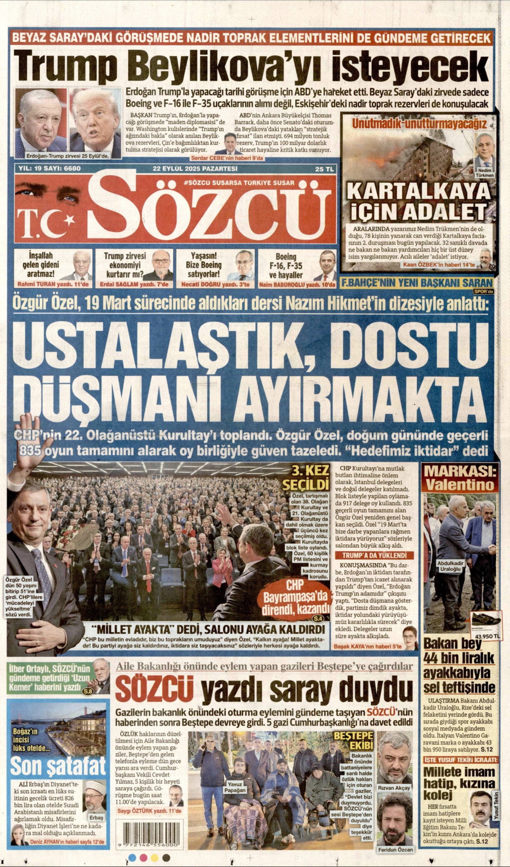Gazeteler CHP'nin 22. Olağanüstü Kurultayı'nı nasıl gördü?