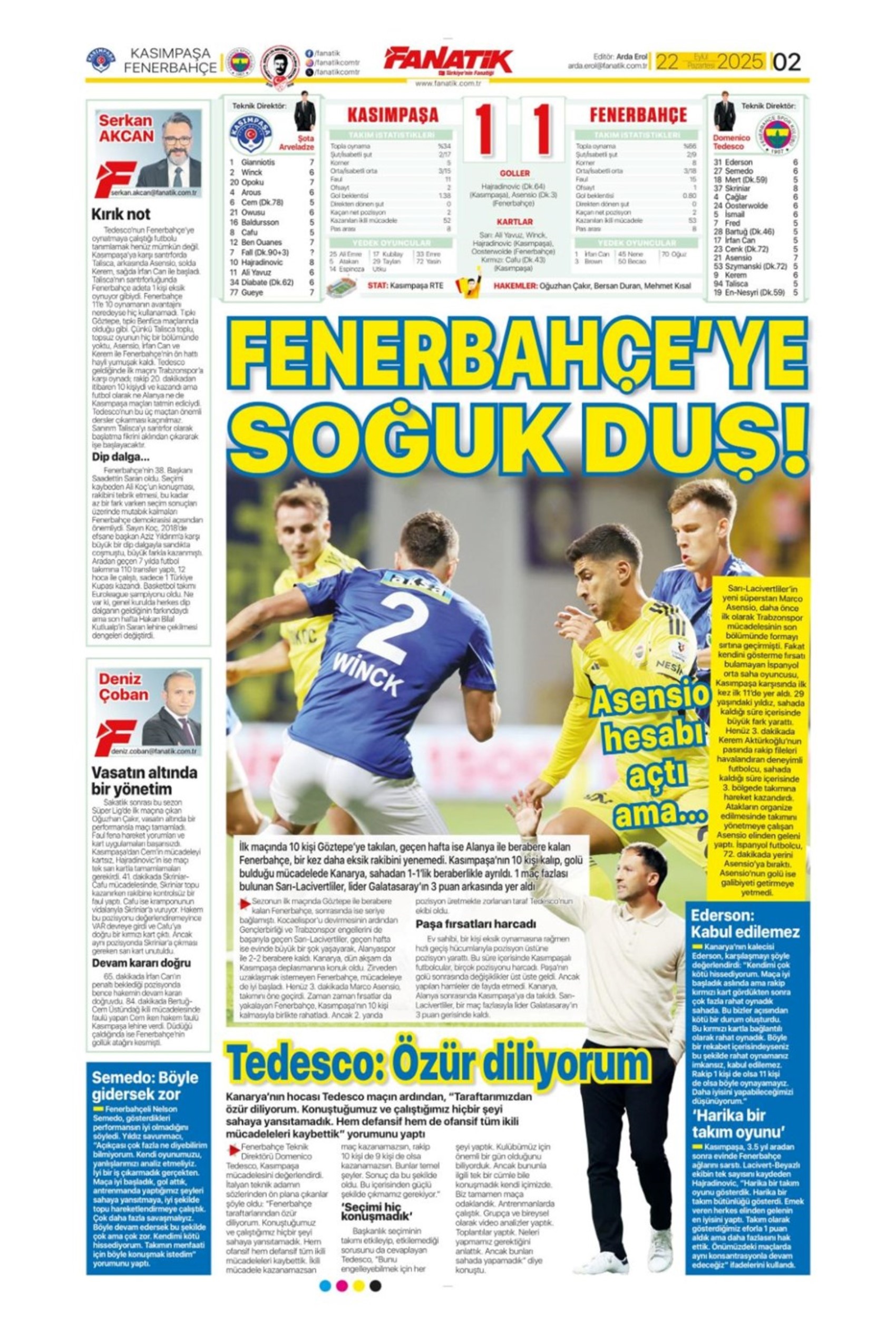 Sporda günün manşetleri... Fenerbahçe'de 7 yıllık Ali Koç dönemi bitti! 'Yeni başkan Saran, takım yine hüsran!'