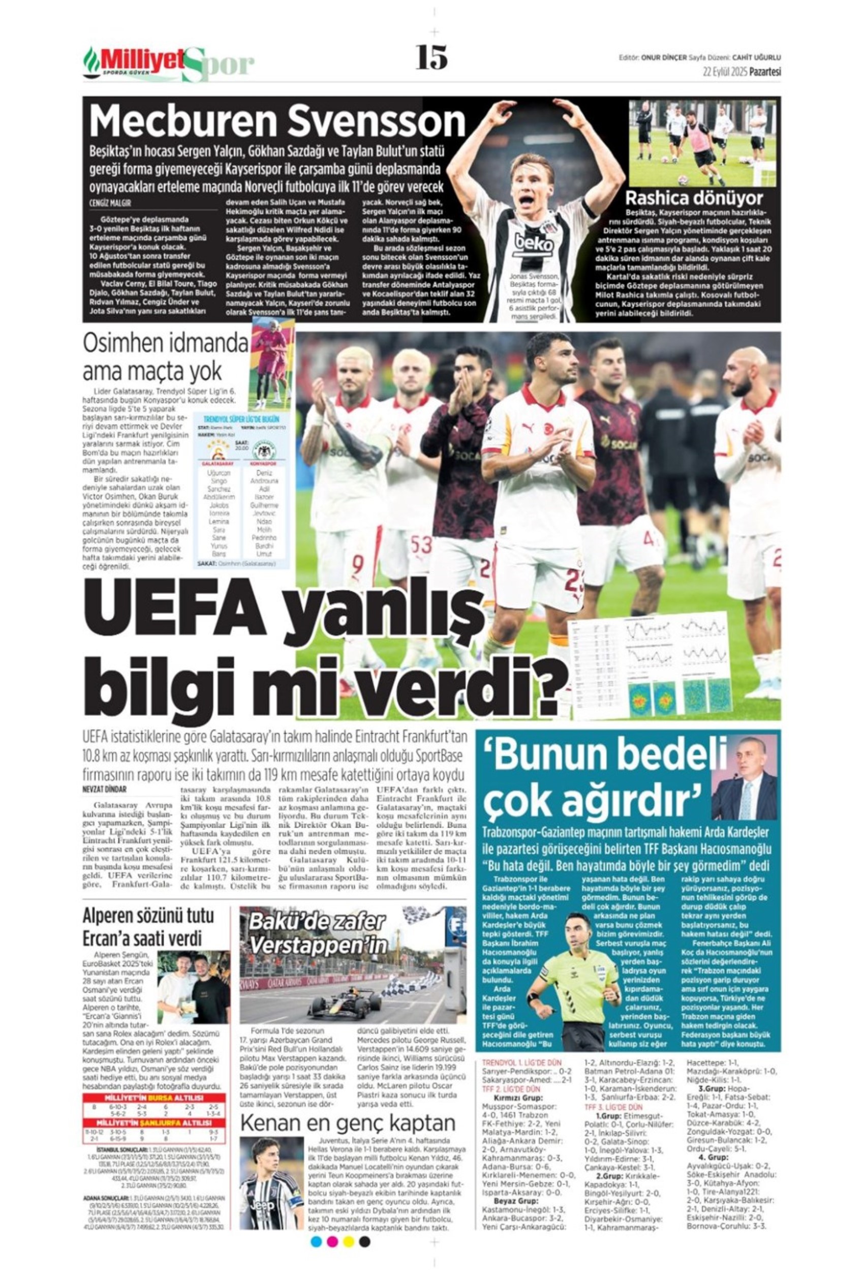 Sporda günün manşetleri... Fenerbahçe'de 7 yıllık Ali Koç dönemi bitti! 'Yeni başkan Saran, takım yine hüsran!'