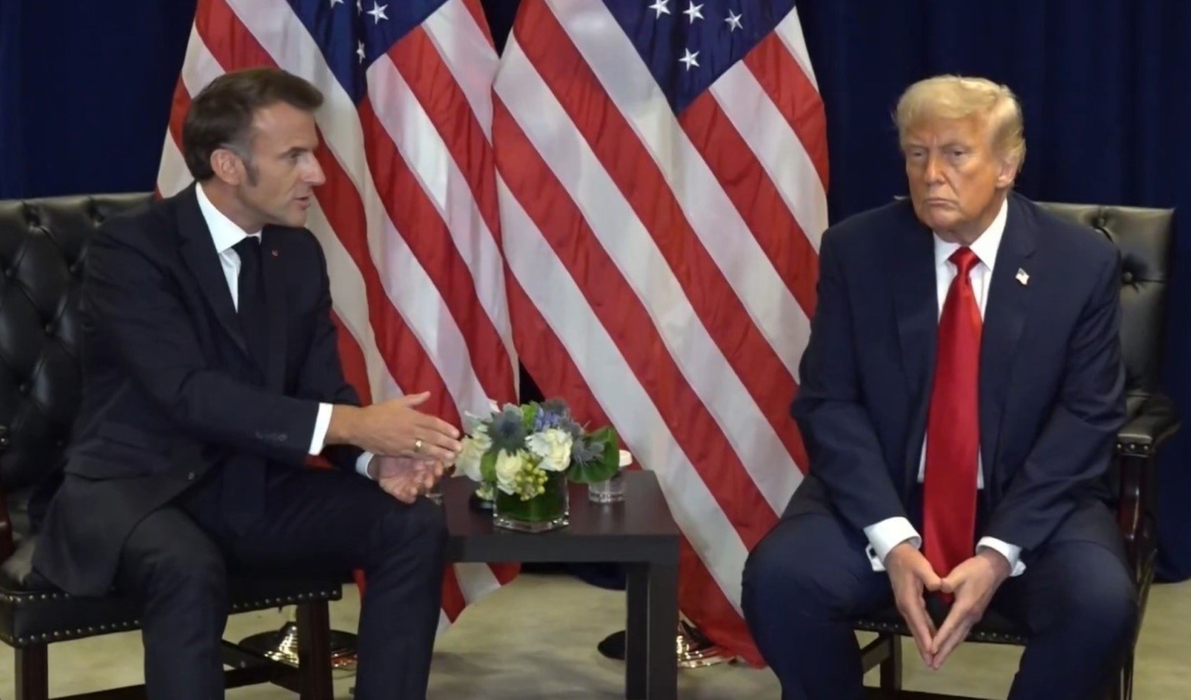 Trump ve Macron görüşmesinde Filistin anlaşmazlığı
