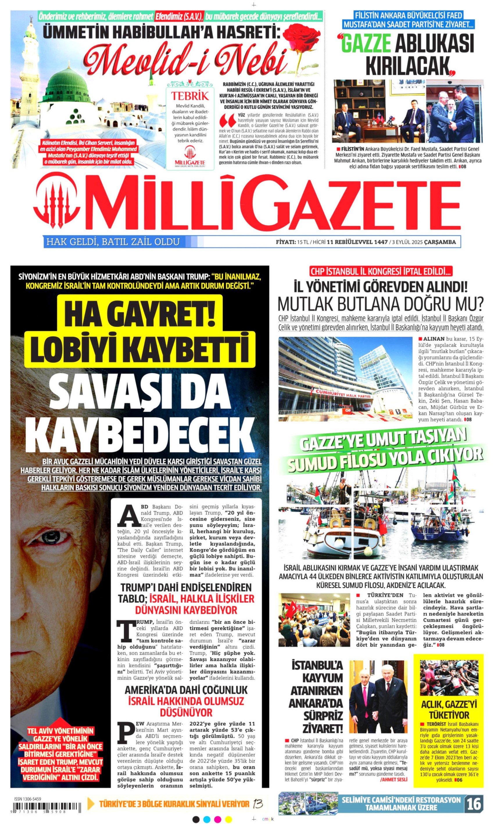 3 Eylül 2025 gazete manşetleri: Gazeteler, CHP İstanbul'a kayyum atanmasını nasıl gördü?