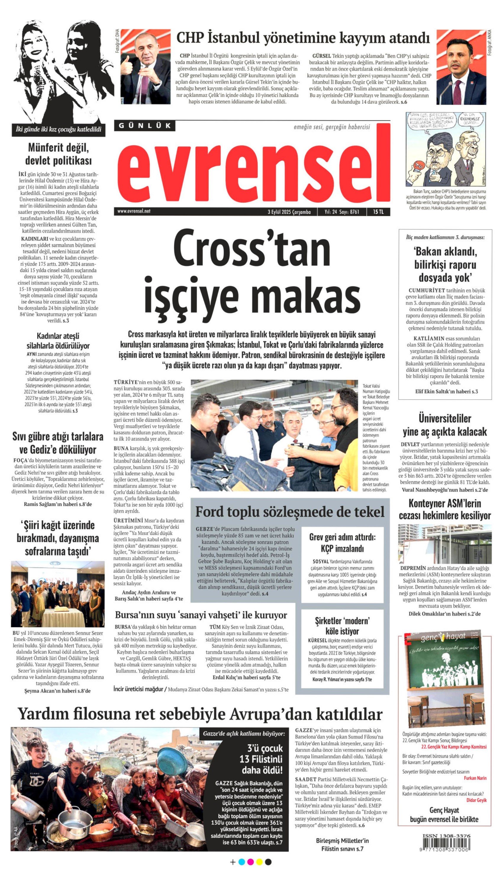 3 Eylül 2025 gazete manşetleri: Gazeteler, CHP İstanbul'a kayyum atanmasını nasıl gördü?