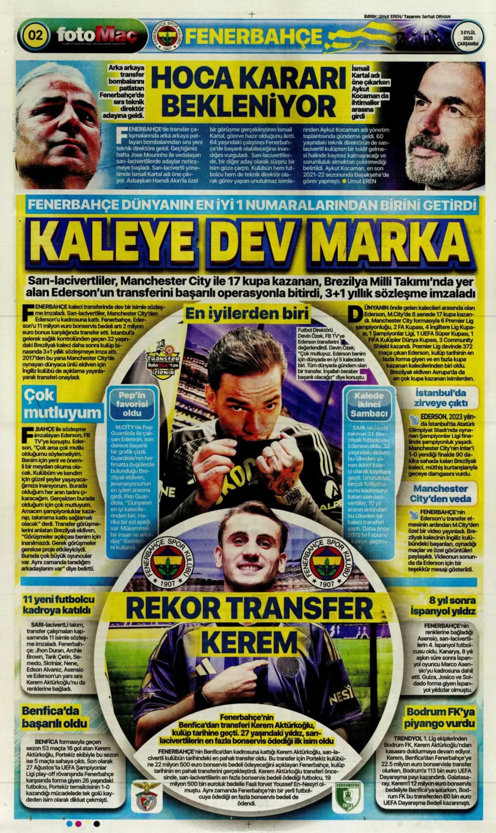 Sporda günün manşetleri... Fenerbahçe'de hoca adayları sil baştan: Yeni bir isim daha eklendi