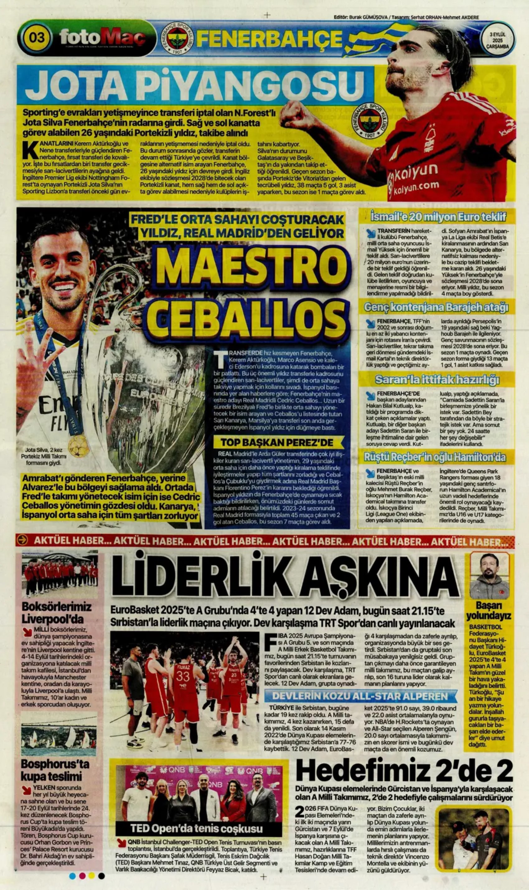 Sporda günün manşetleri... Fenerbahçe'de hoca adayları sil baştan: Yeni bir isim daha eklendi